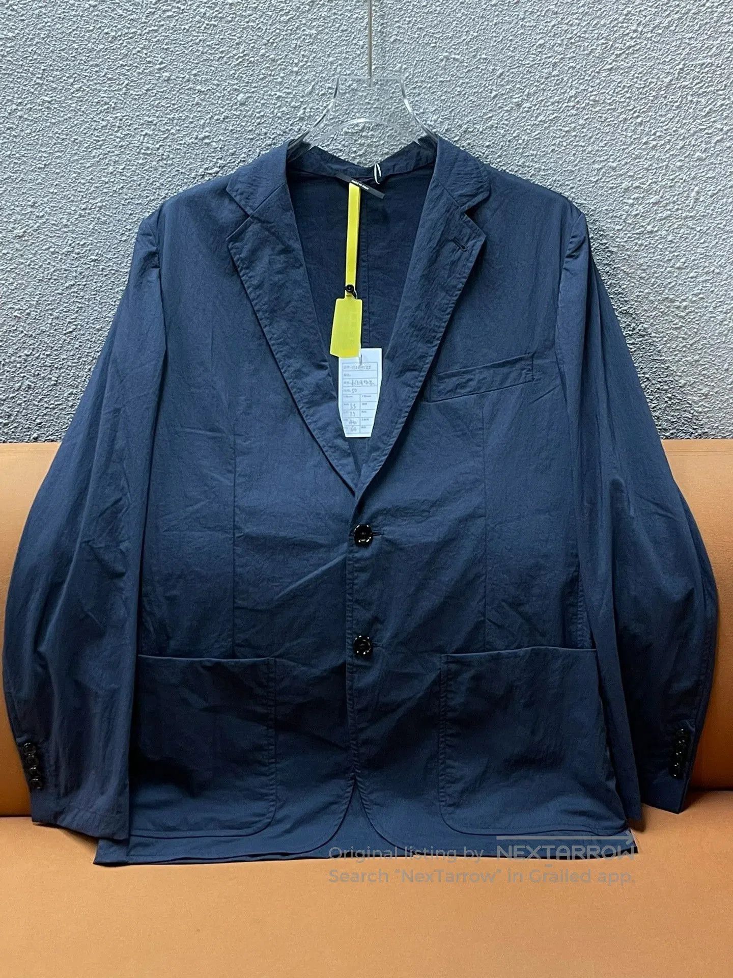 Hermes HERMES Men's Blue Solid Suit Jacket. Size US M / EU 48-50 / 2 - 1 Thumbnail
