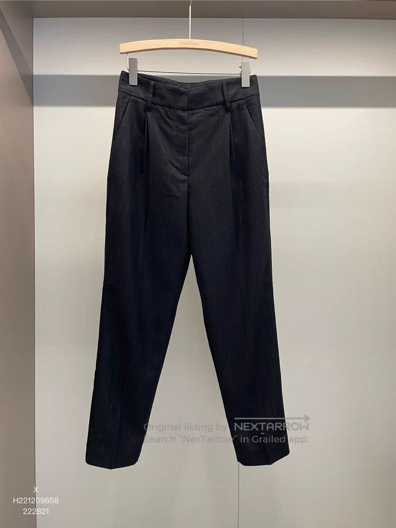 Brunello Cucinelli Black Gold Thread First Cut Wool Trouse