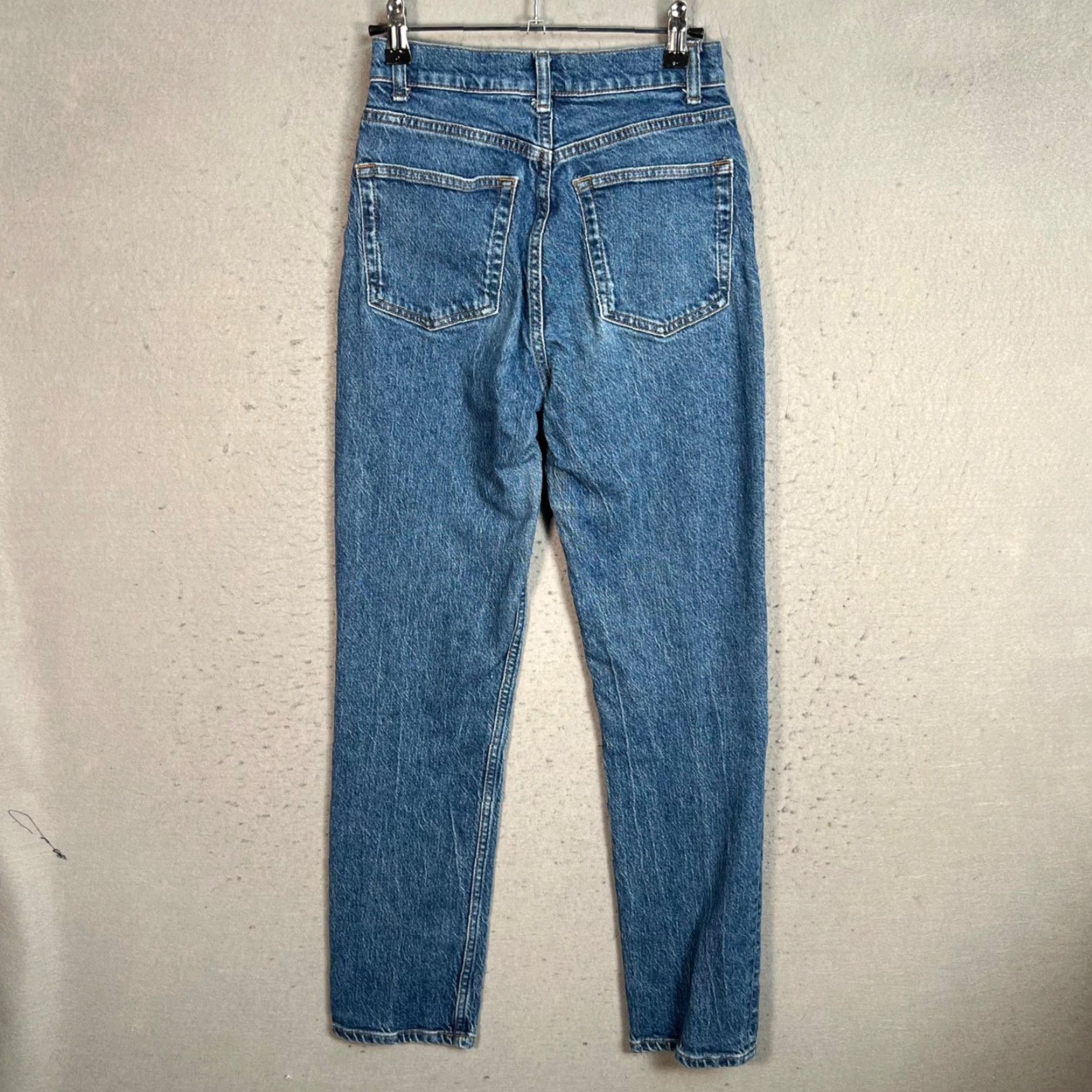 Reformation Reformation Jeans Women 25 High-Rise Straight Denim Huntington Blue 5-Pocket Womens Adult Fashion Jeans Size 42" / US 20 - 2 Thumbnail