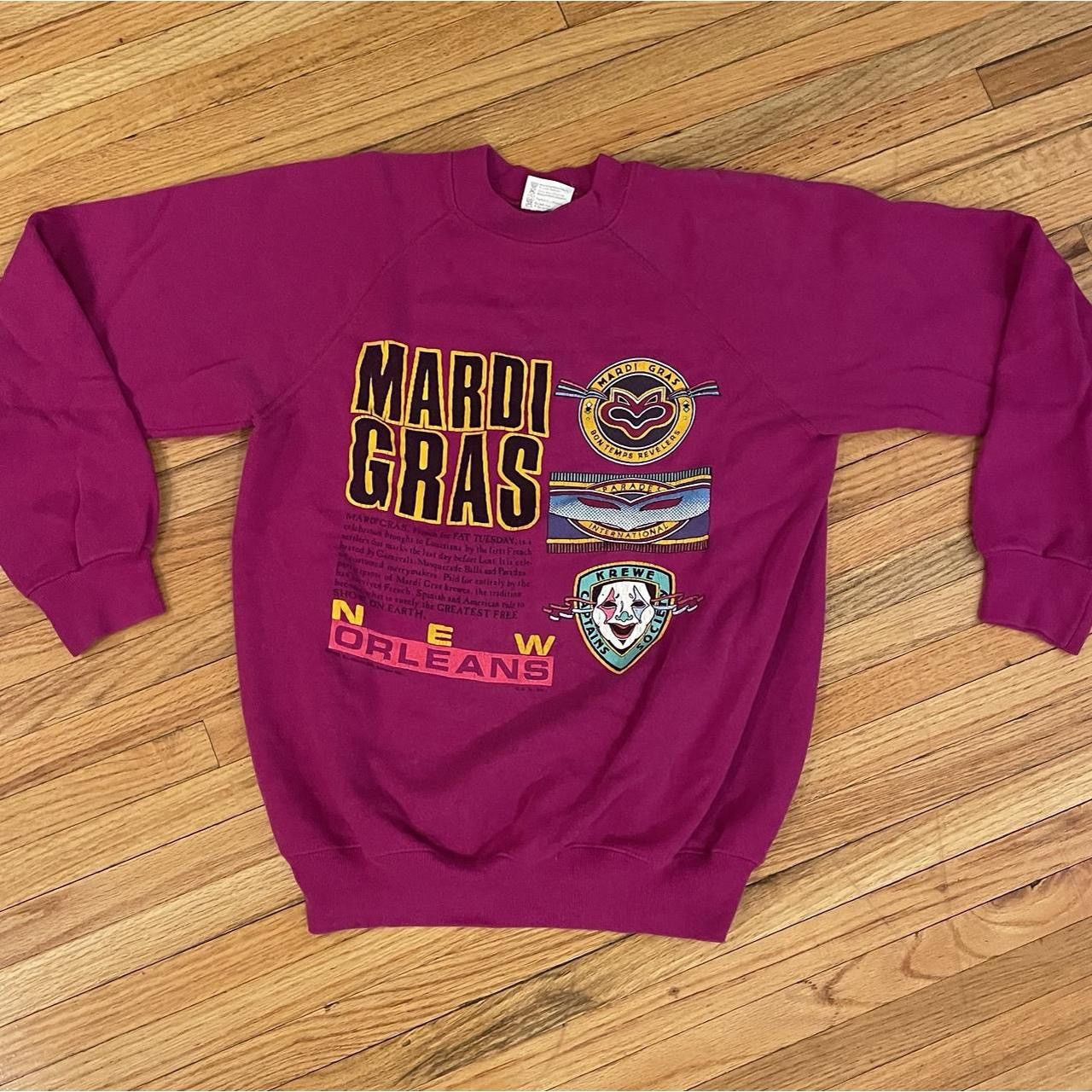 Hanes Vintage 80’s Mardi Gras New Orleans Crewneck Sweatshirt Size US M / EU 48-50 / 2 - 1 Thumbnail