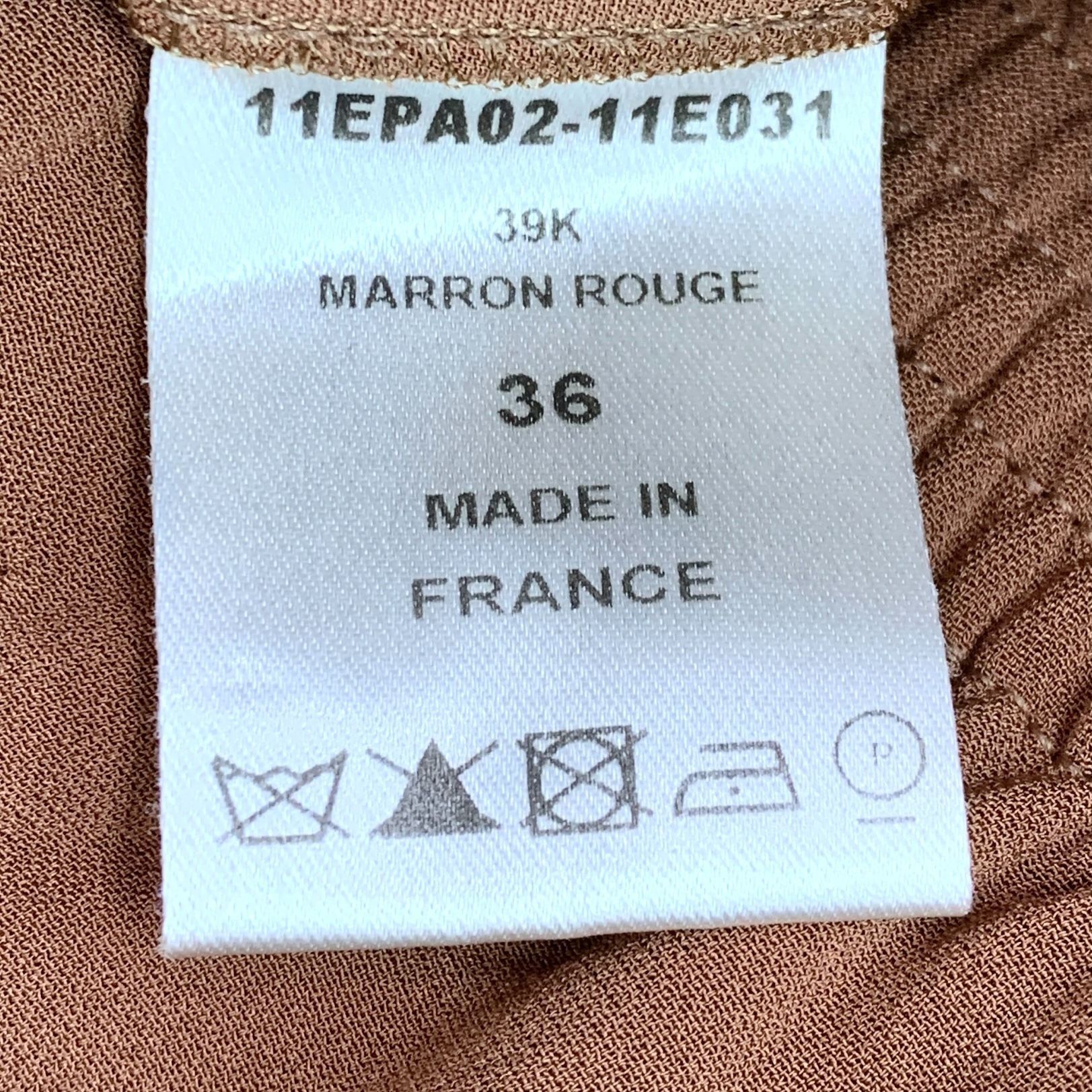 Chloe CHLOE French Made Marron Rouge Silk Elastane Casual Pants Si Size 36" / US 14 / IT 50 - 4 Thumbnail