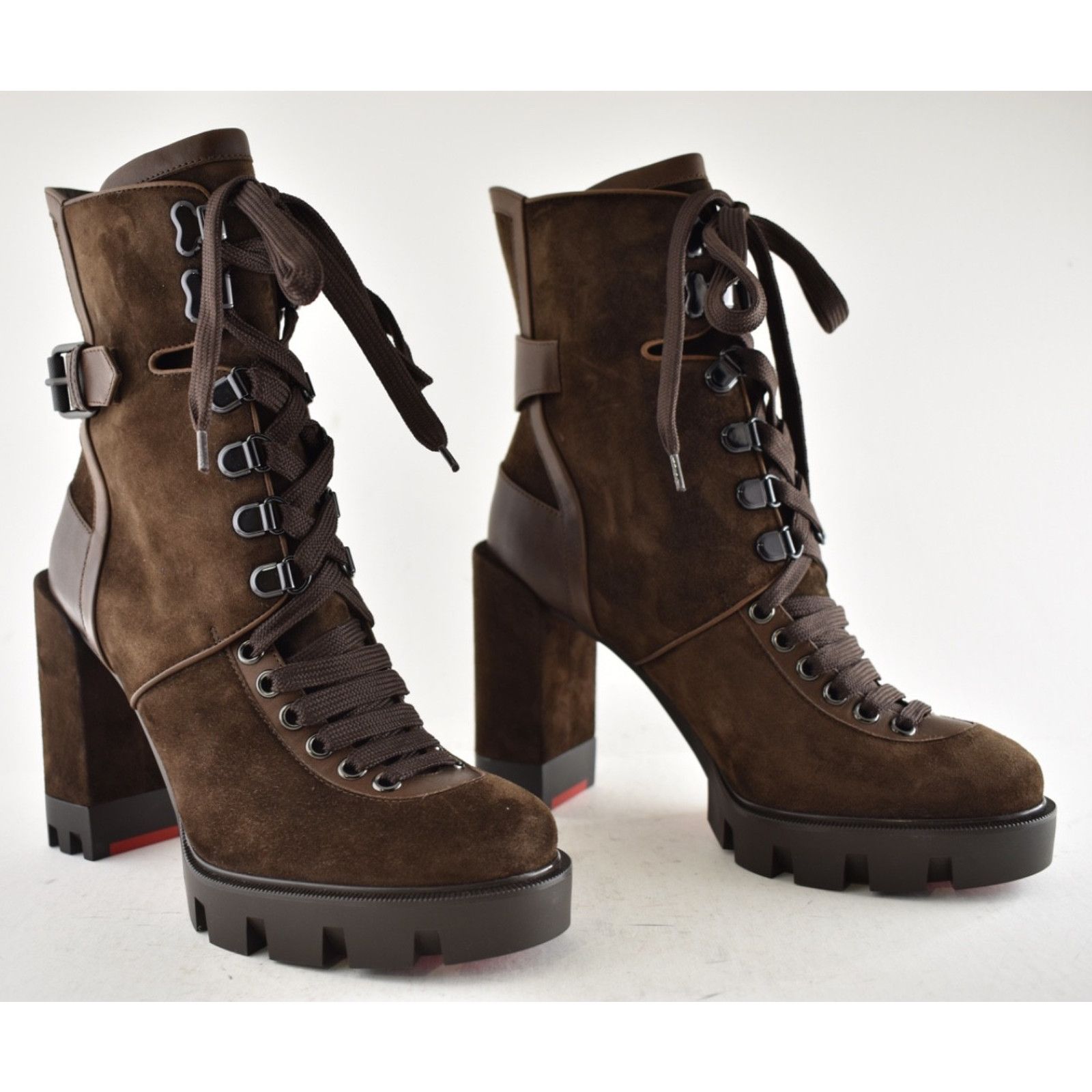 Christian Louboutin Christian Louboutin Macademia 100 Brown Platform Block Size US 9.5 / IT 39.5 - 4 Thumbnail