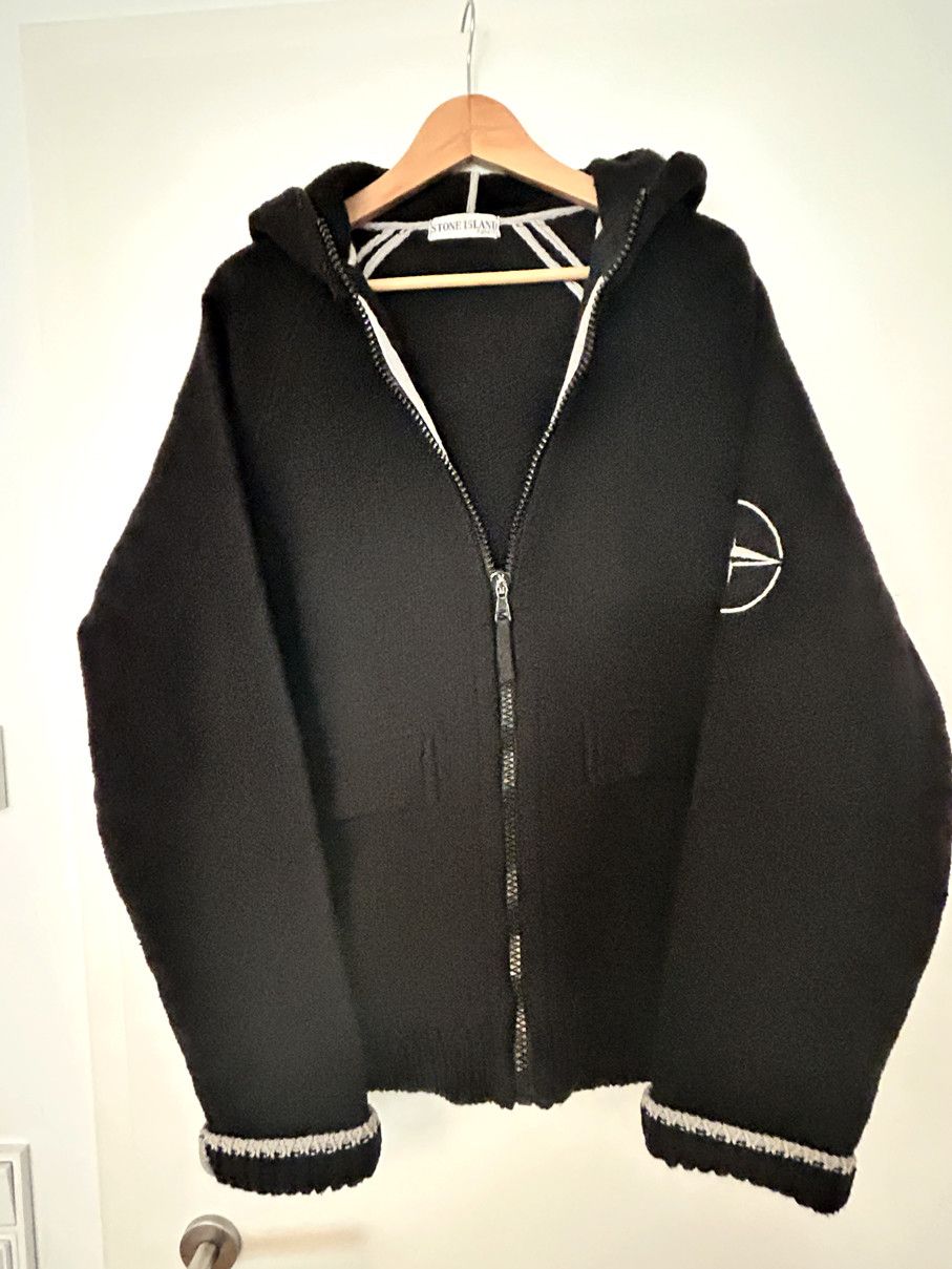 Stone Island Stone Island wool blend zip hoodie Size US XL / EU 56 / 4 - 4 Thumbnail