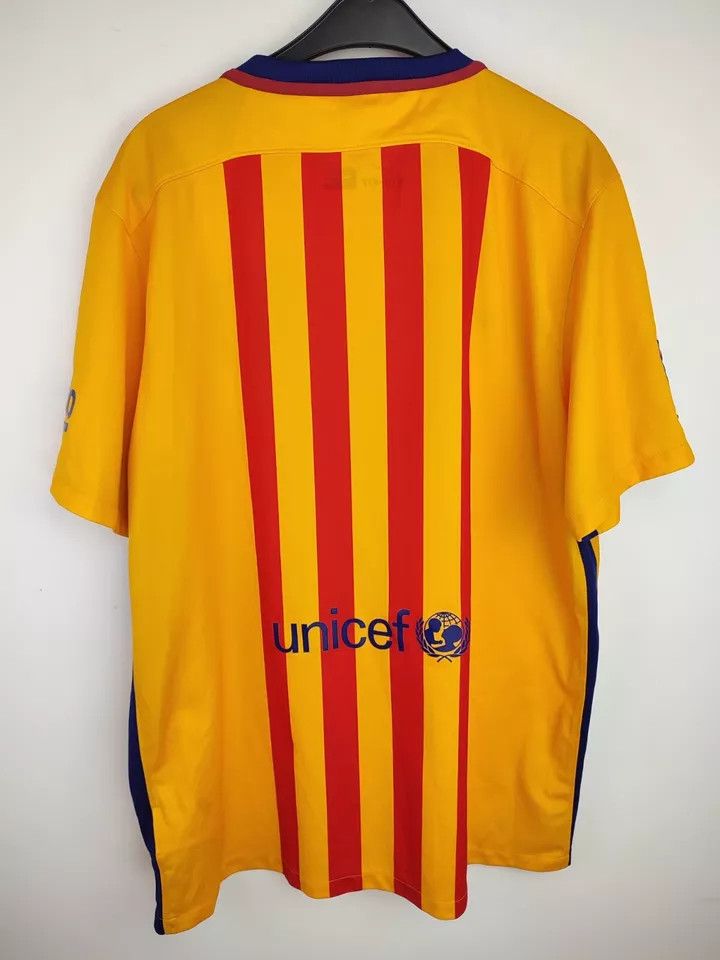 Nike FC Barcelona Away 2015 - 2016 FOOTBALL Kit SHIRT SOCCER Size US XL / EU 56 / 4 - 7 Thumbnail