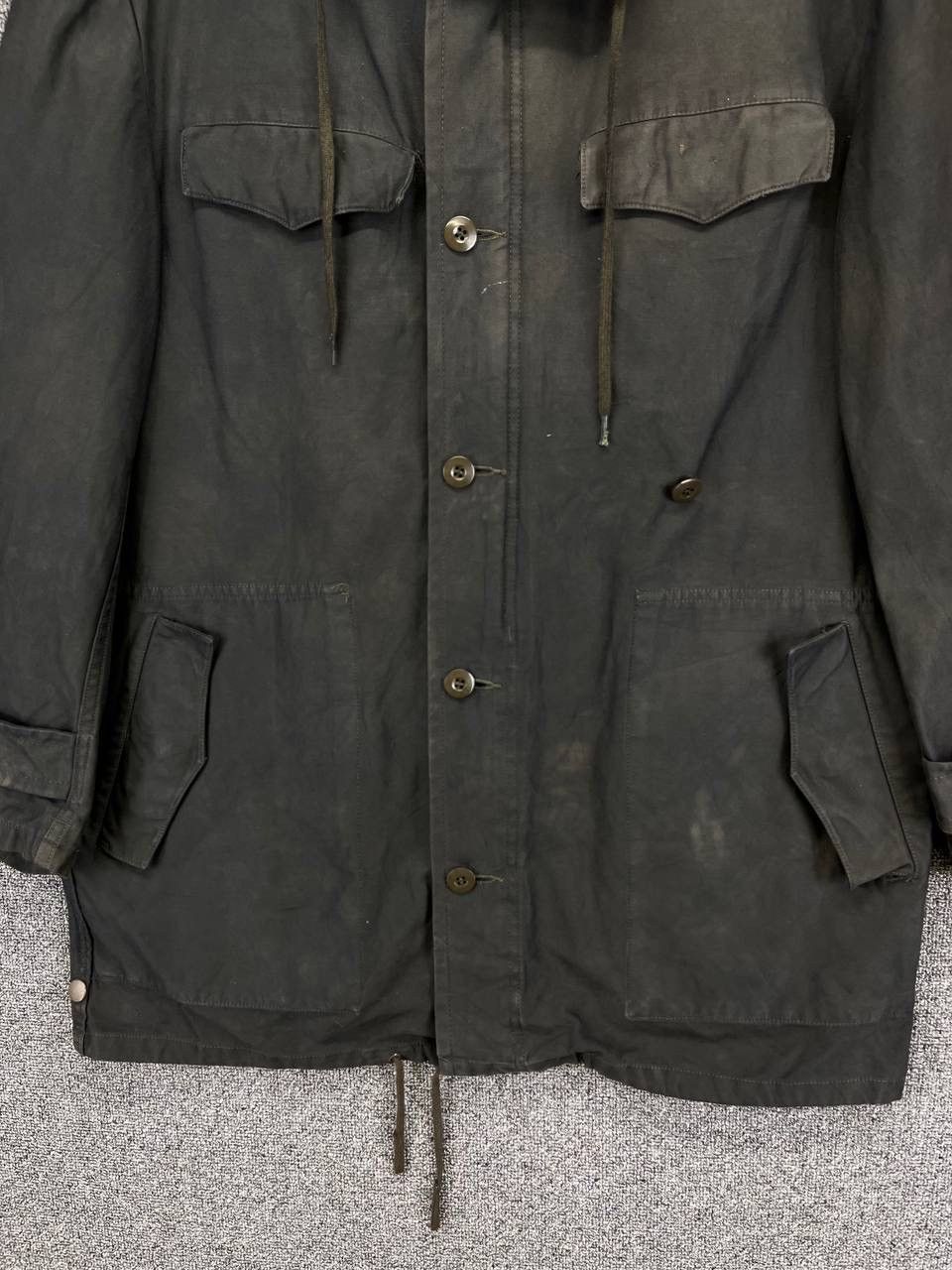 Vintage Vintage 90s Humme GMBH Military Army Hooded Jacket Size US L / EU 52-54 / 3 - 8 Thumbnail