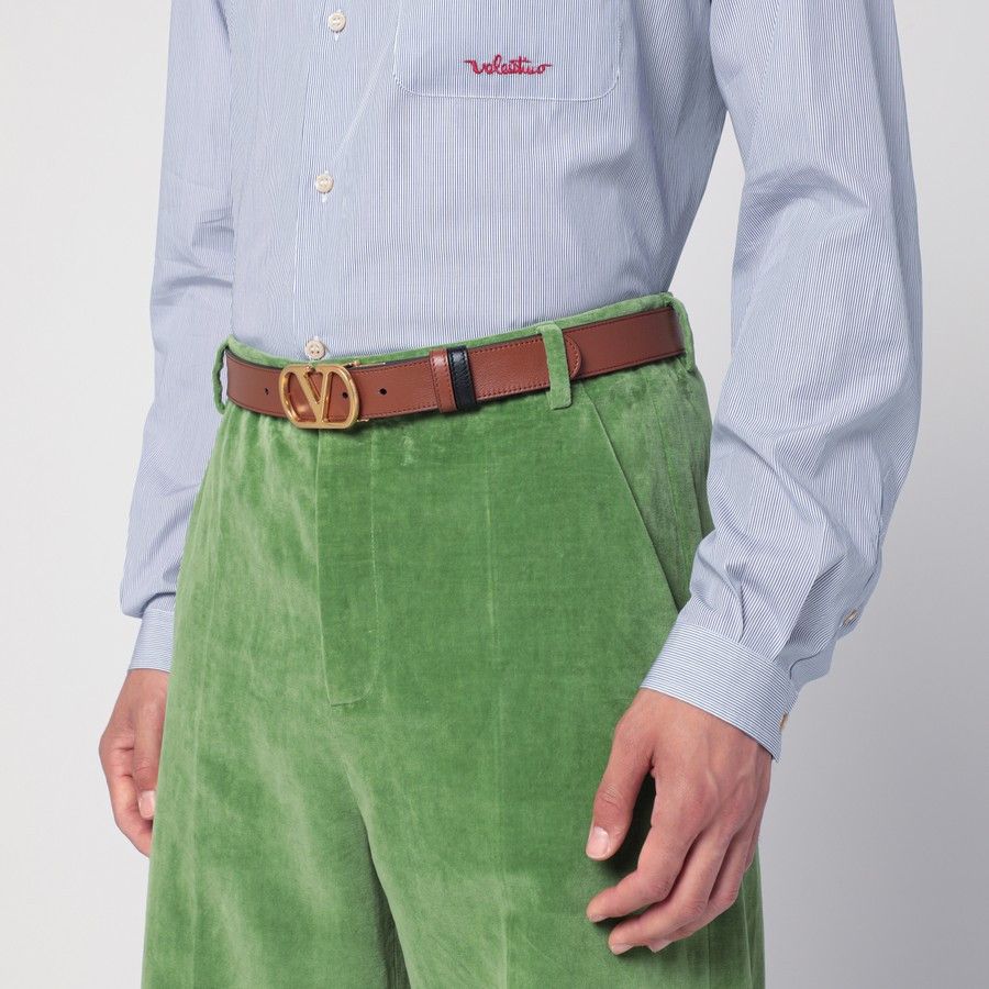 Valentino o1d2blof1025 Size: 110 / Reversible V Logo Signature Belt Size 44 - 2 Thumbnail