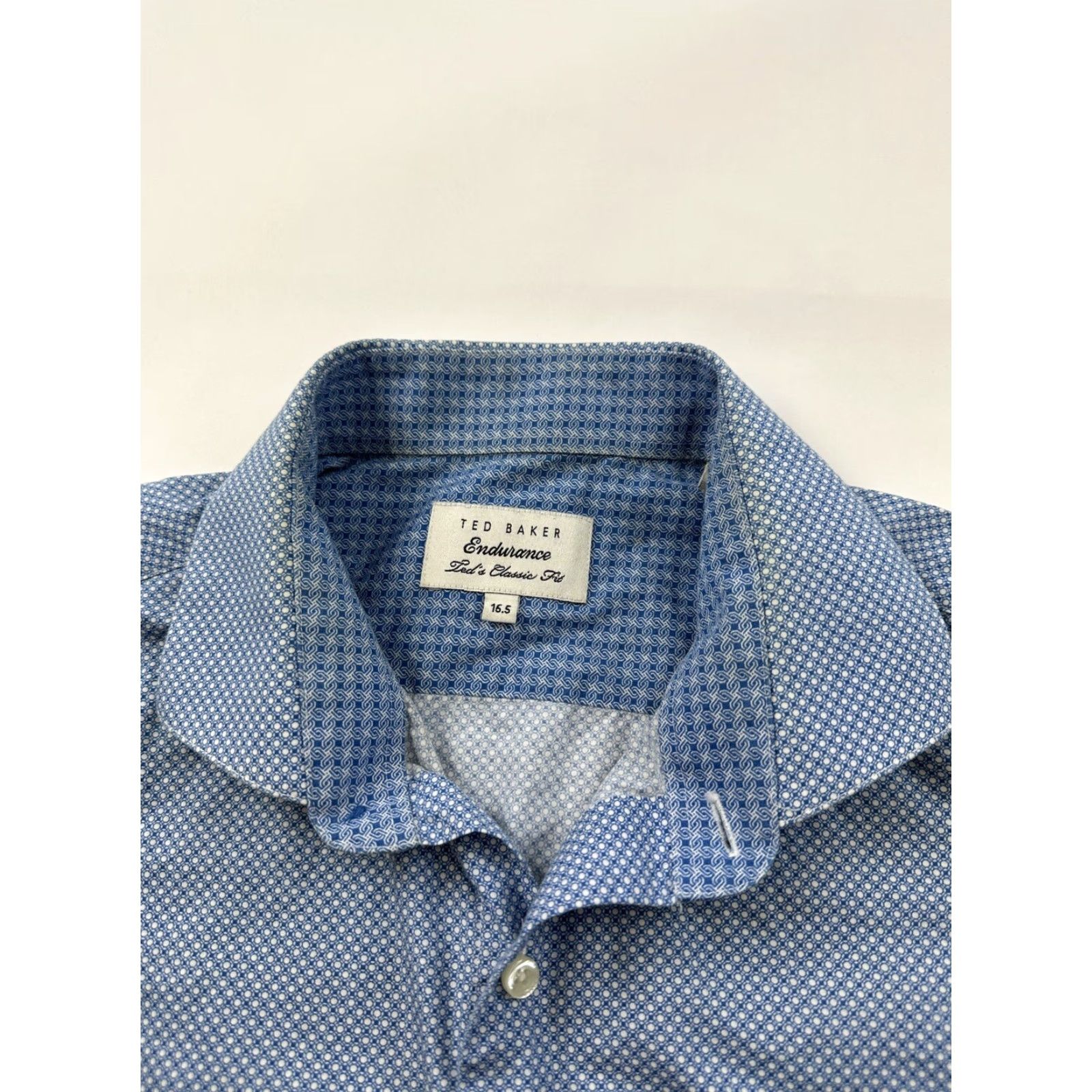 Ted Baker Ted Baker Dress Shirt Men 16.5 Blue Long Sleeve Endurance Classic Fit Shirt Size US XL / EU 56 / 4 - 3 Thumbnail