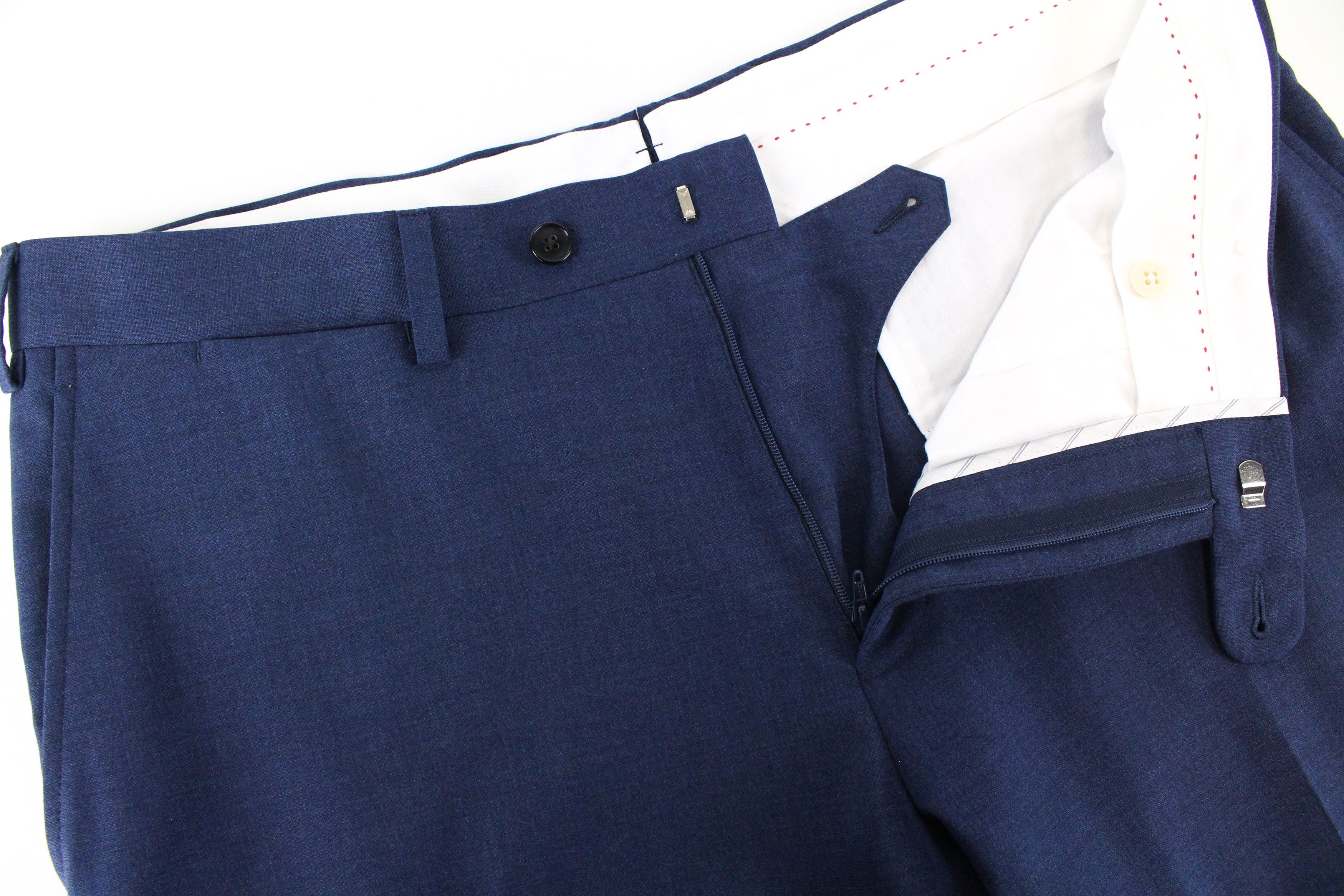 Suitsupply SIENNA UK42S Blue Wool Pleated Trousers 55667 Size US 42 / EU 58 - 3 Thumbnail