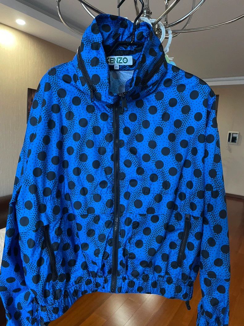 Kenzo KENZO Blue Polka Dot Hooded Jacket - dmc Size US S / EU 44-46 / 1 - 1 Thumbnail