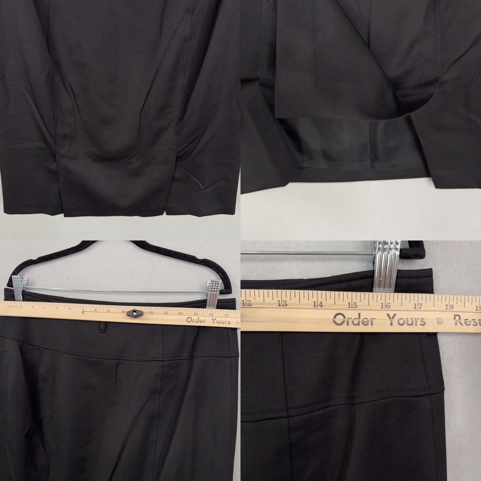 Ralph Lauren VINTAGE Lauren Ralph Lauren Skirt Womens 14 Black Wool Pencil Lined Back Vent Office Mens Size 36" / US 14 / IT 50 - 8 Thumbnail