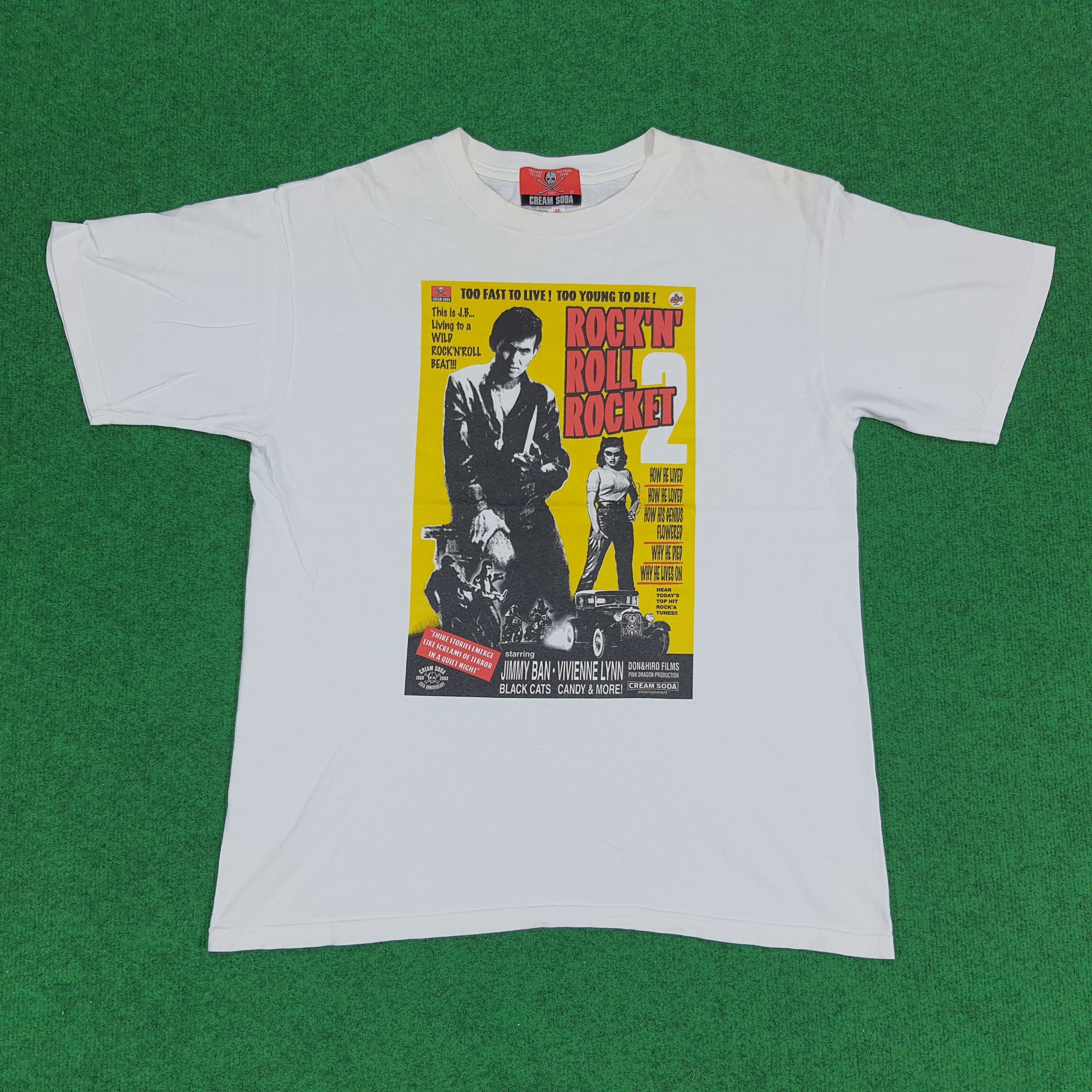 Japanese Brand × Vintage Vintage Cream Soda Rock n Roll Rocket Photo Tee Tshirt Size US M / EU 48-50 / 2 - 1 Thumbnail