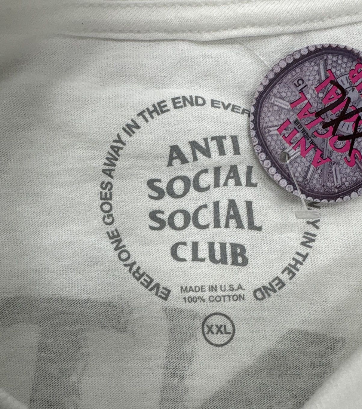 Anti Social Social Club Anti Social Social Club Bobsled Tee “White” Size US XXL / EU 58 / 5 - 3 Thumbnail