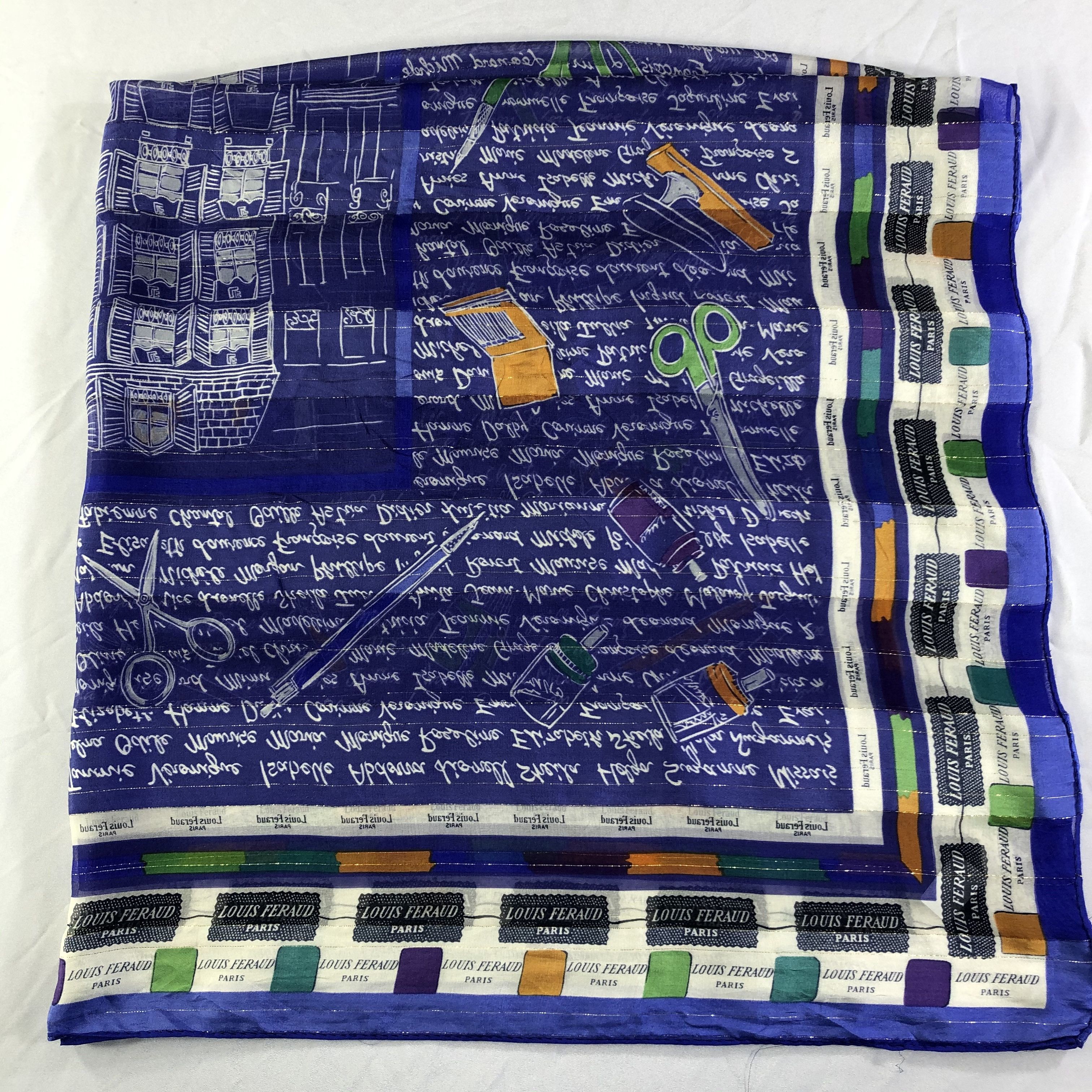 Louis Feraud Vintage Louis Feraud Silk Scarf Size ONE SIZE - 2 Thumbnail