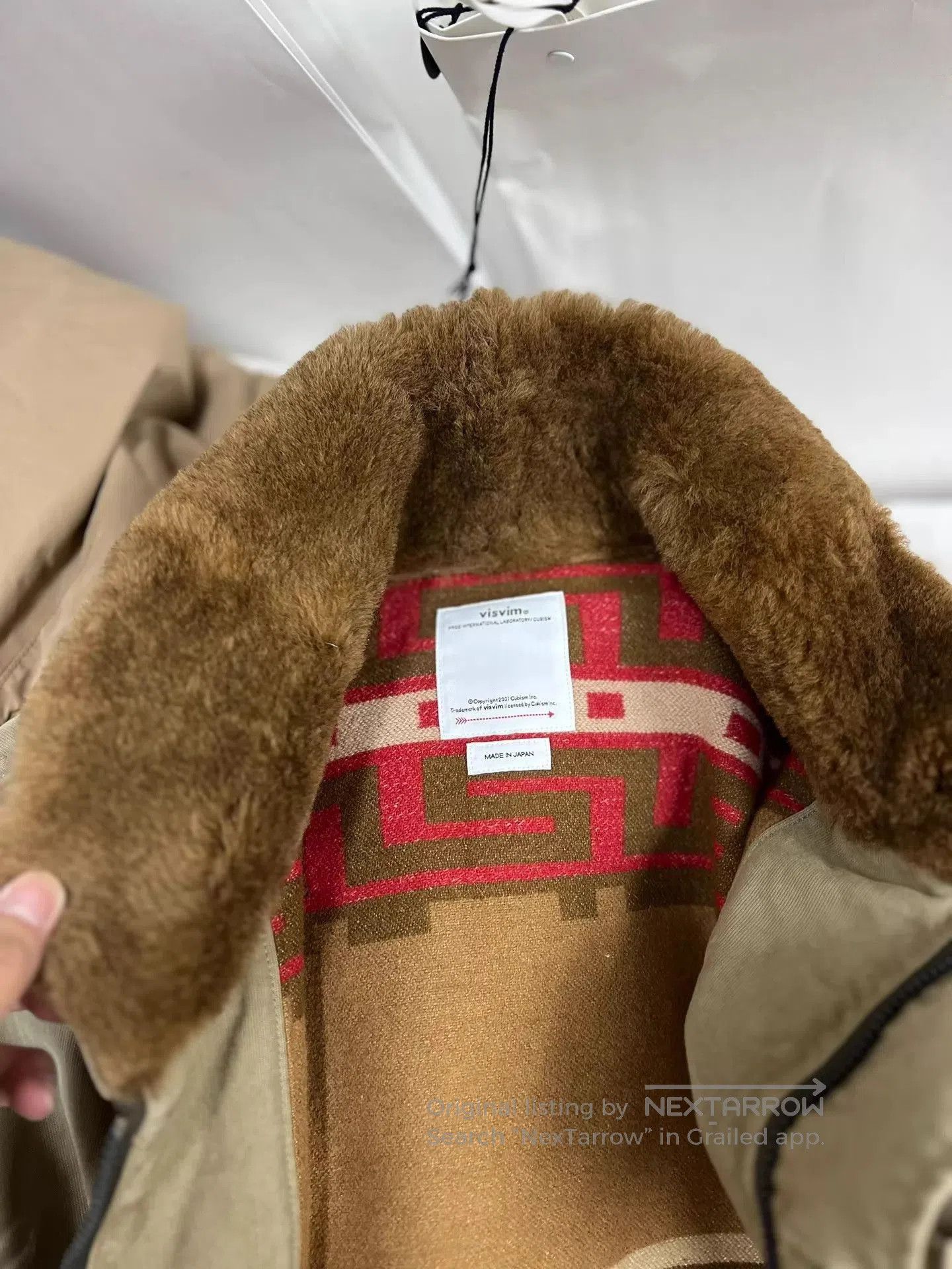 Visvim Beige Faux Fur Collar Button-Up Jacket XL. Size US XL / EU 56 / 4 - 8 Thumbnail