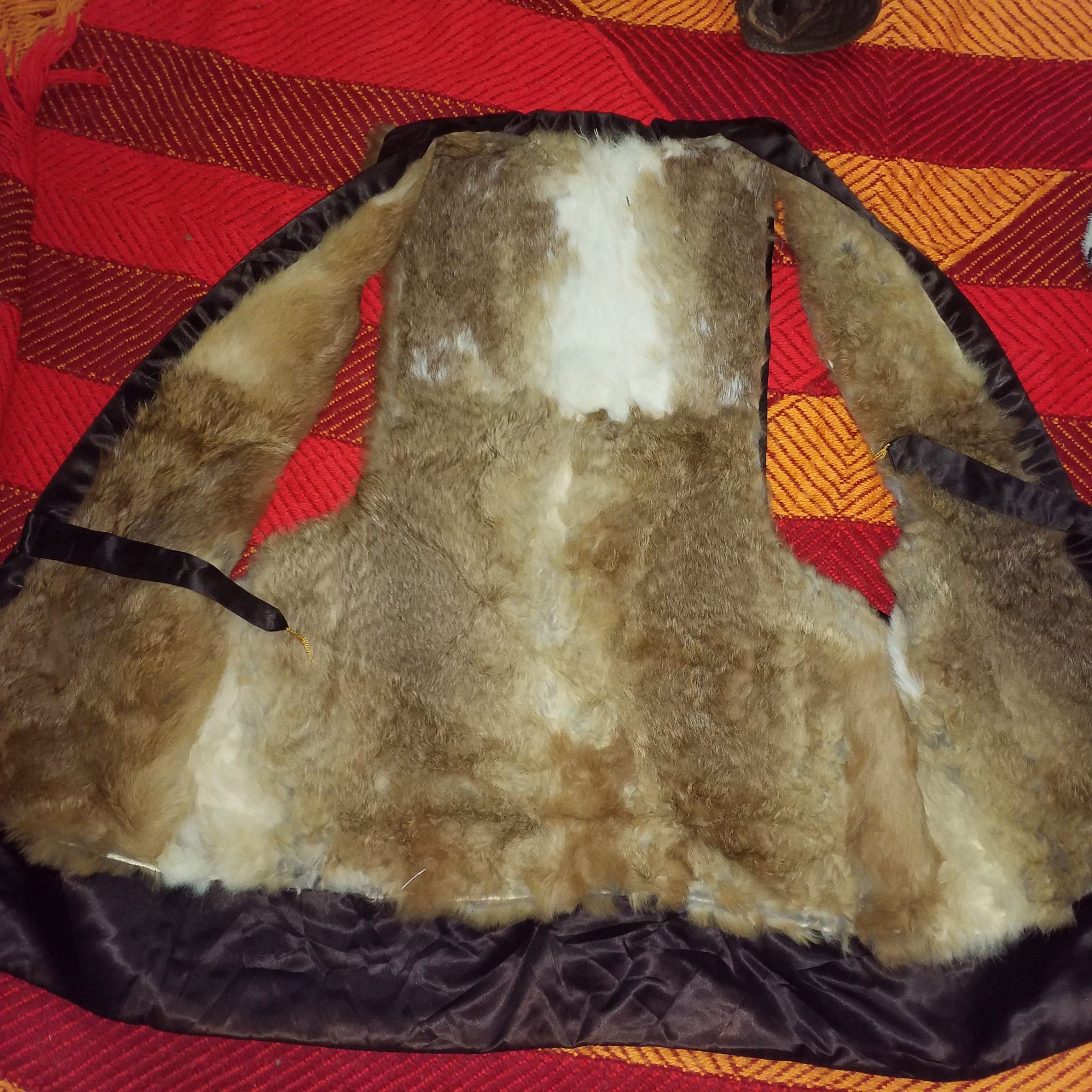 Other FUR BLAZER SATIN AUTHENTIC LEATHER Size US S / EU 44-46 / 1 - 3 Thumbnail