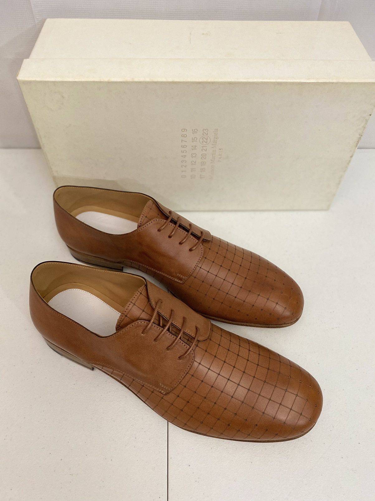 Maison Margiela Maison Margiela 22 🇮🇹 Brown Matrix Single Stitch Derby 10 New Size US 10 / EU 43 - 13 Thumbnail