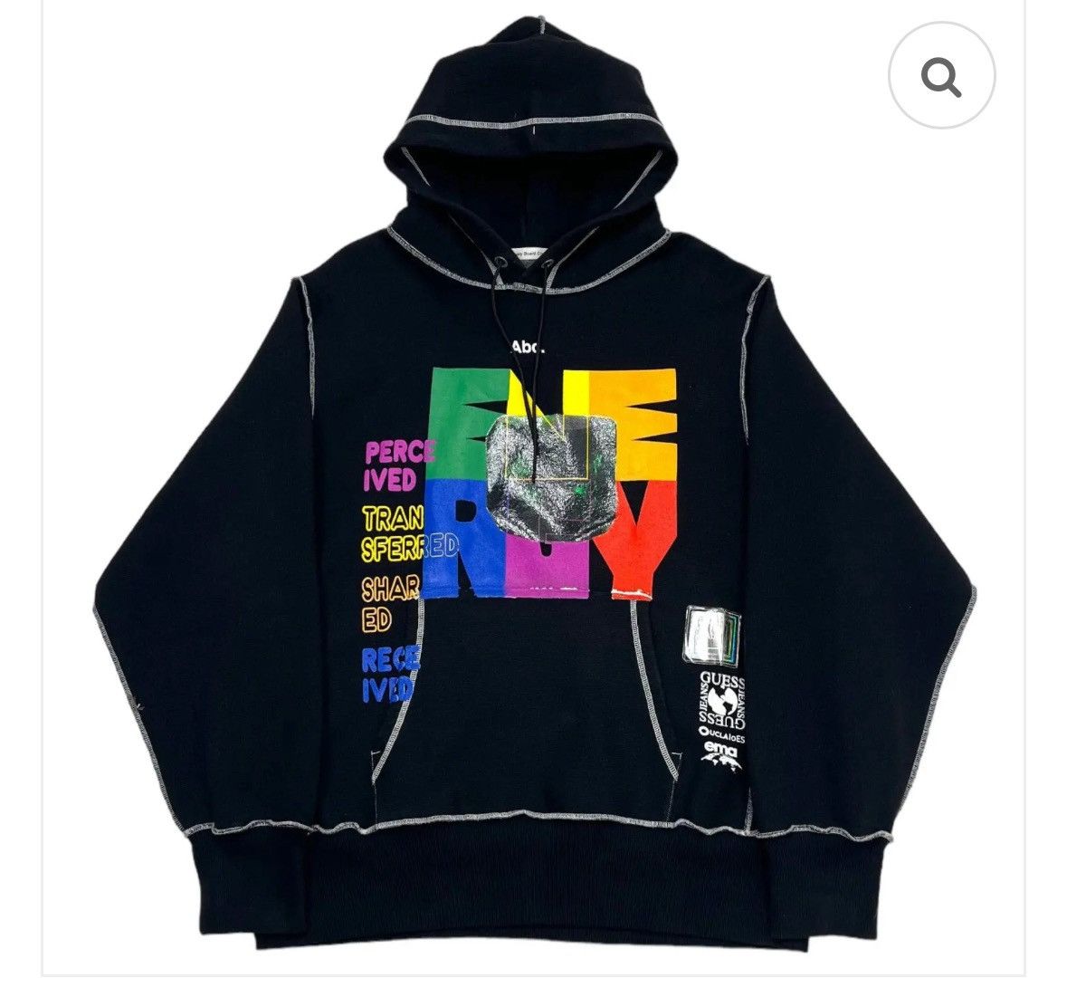 Advisory Board Crystals × Guess Abc. advisory Board Crystal x Guess Jeans black hoodie XS Size US XS / EU 42 / 0 - 4 Thumbnail