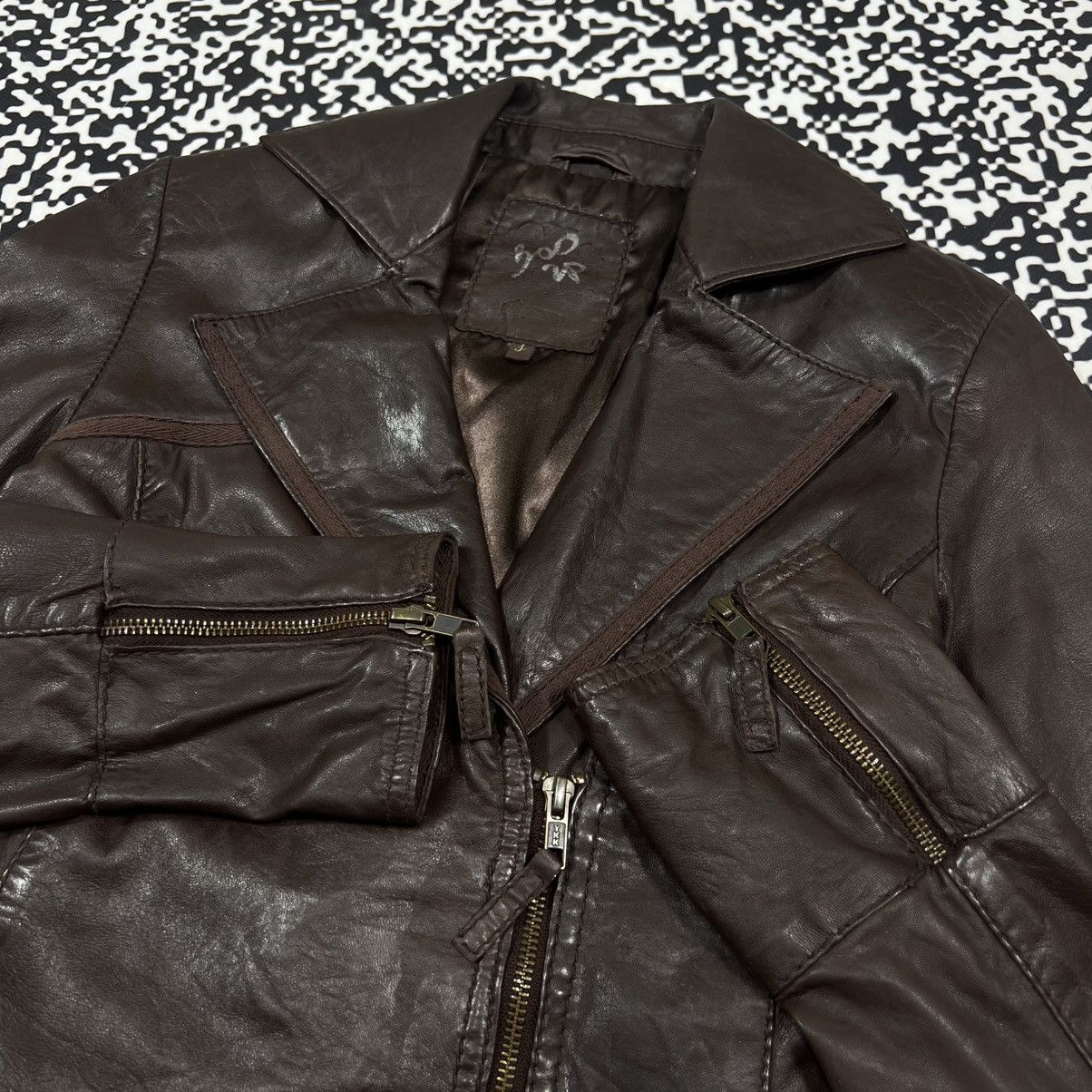 Japanese Brand Vintage Y2K Leather Zip Jacket Japanese Casual Casual Style Size S / US 4 / IT 40 - 9 Thumbnail