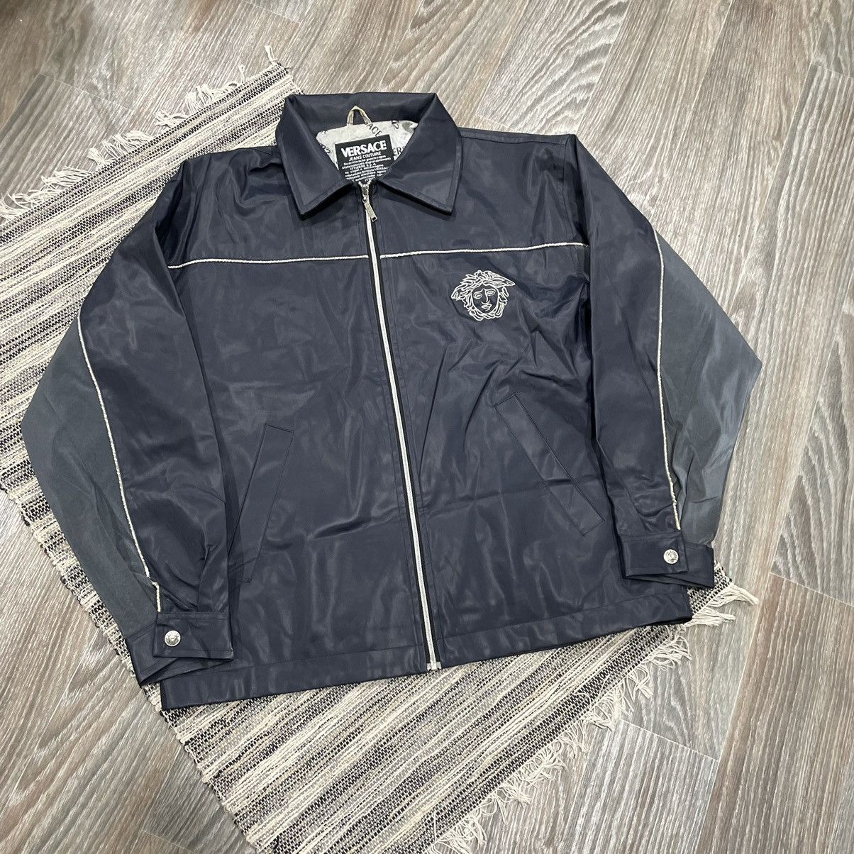 image of 20471120 x Avant Garde Versace Jeans Couture 90's Retro Jacket Bomber Old Money Luxu in Black (Size