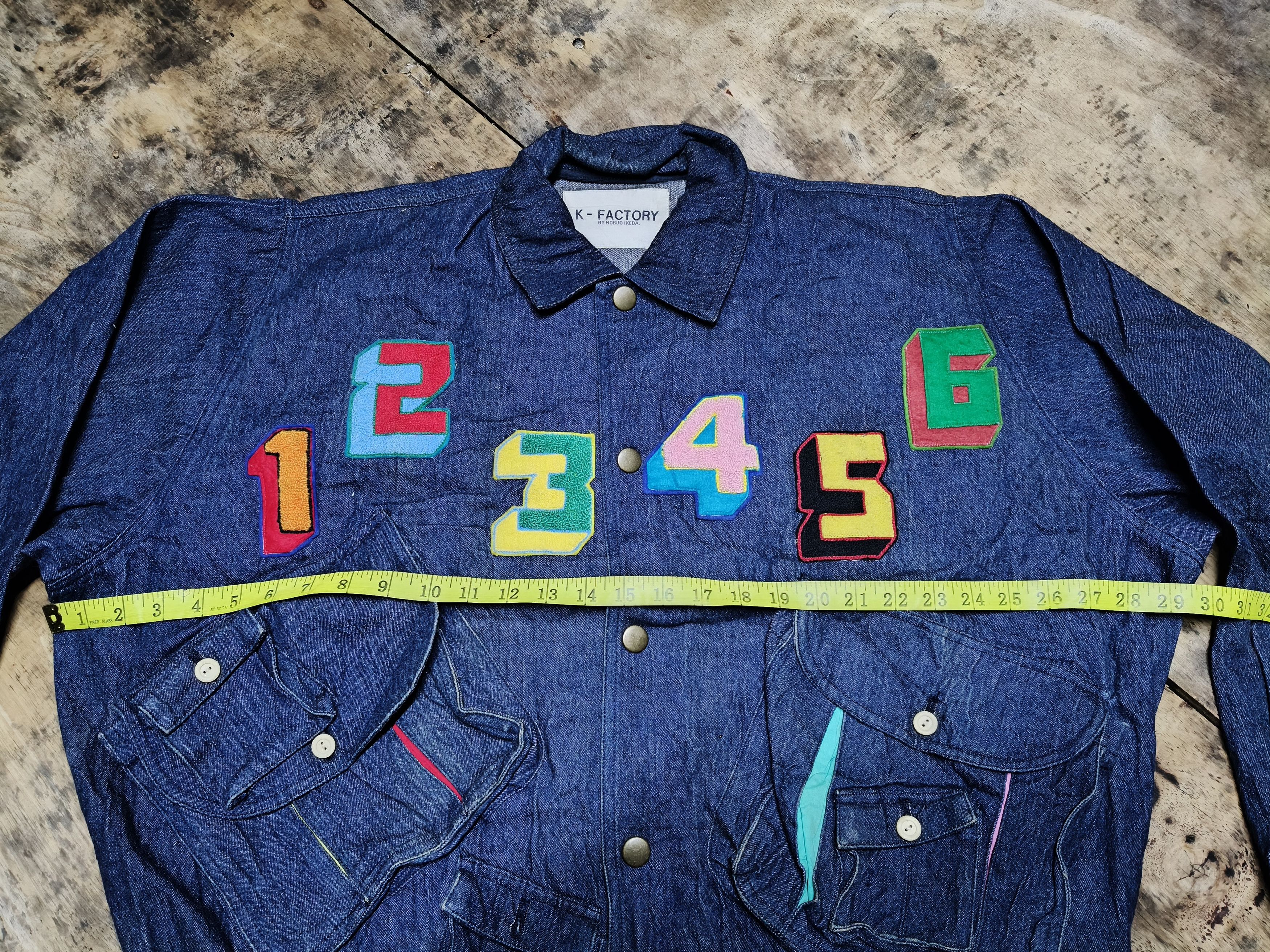Japanese Brand K-Factory Denim Jacket Number Style Size US L / EU 52-54 / 3 - 17 Thumbnail