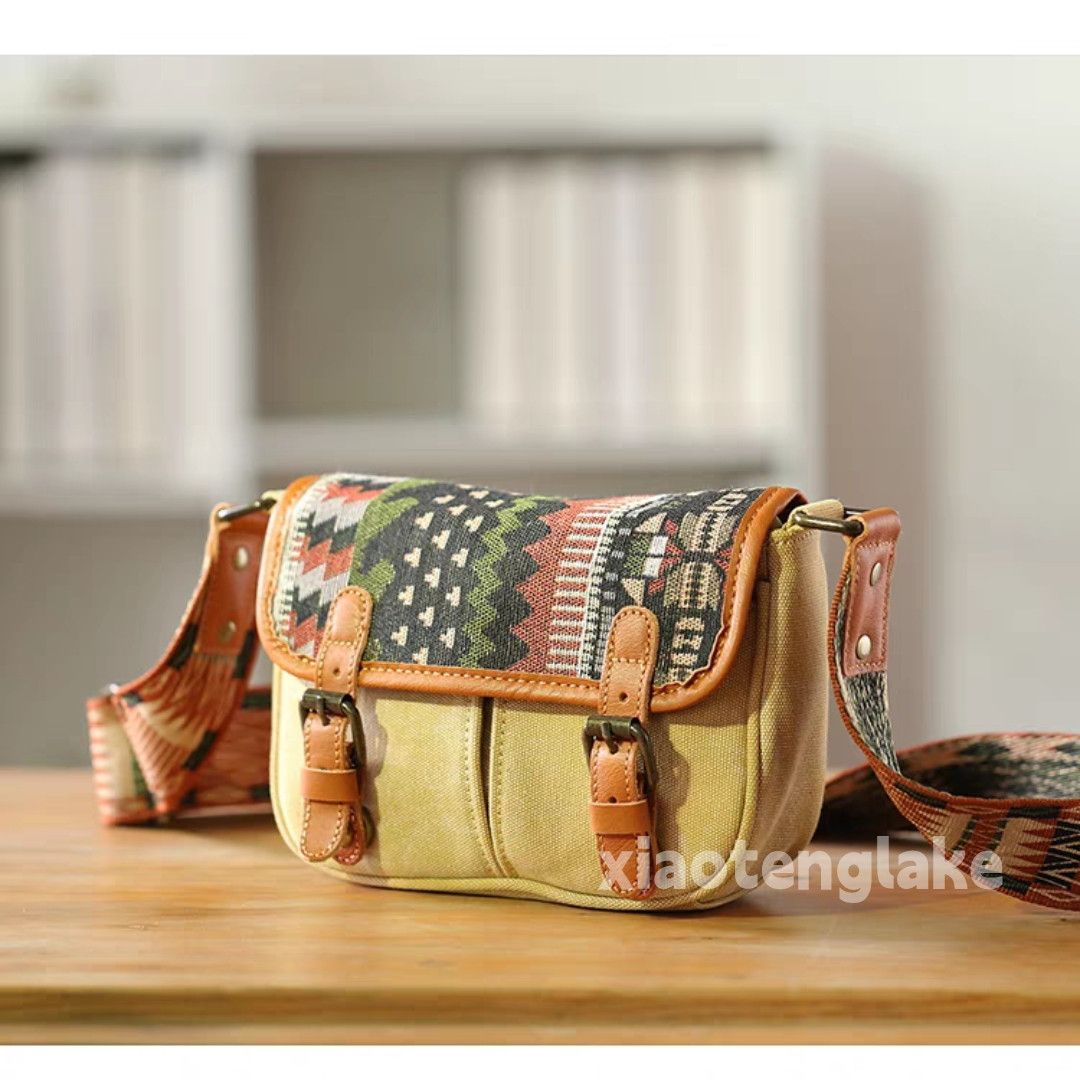 Designer × Japanese Brand washed faded pattern patchwork utility shoulder bag Size ONE SIZE - 1 Thumbnail