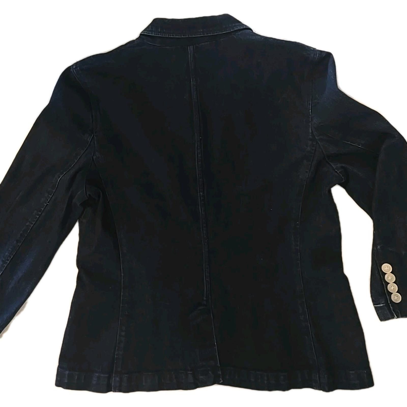 Lauren Ralph Lauren VTG Ralph Lauren Blazer Jacket Denim Dark Wash Crescent Size L / US 10 / IT 46 - 8 Thumbnail