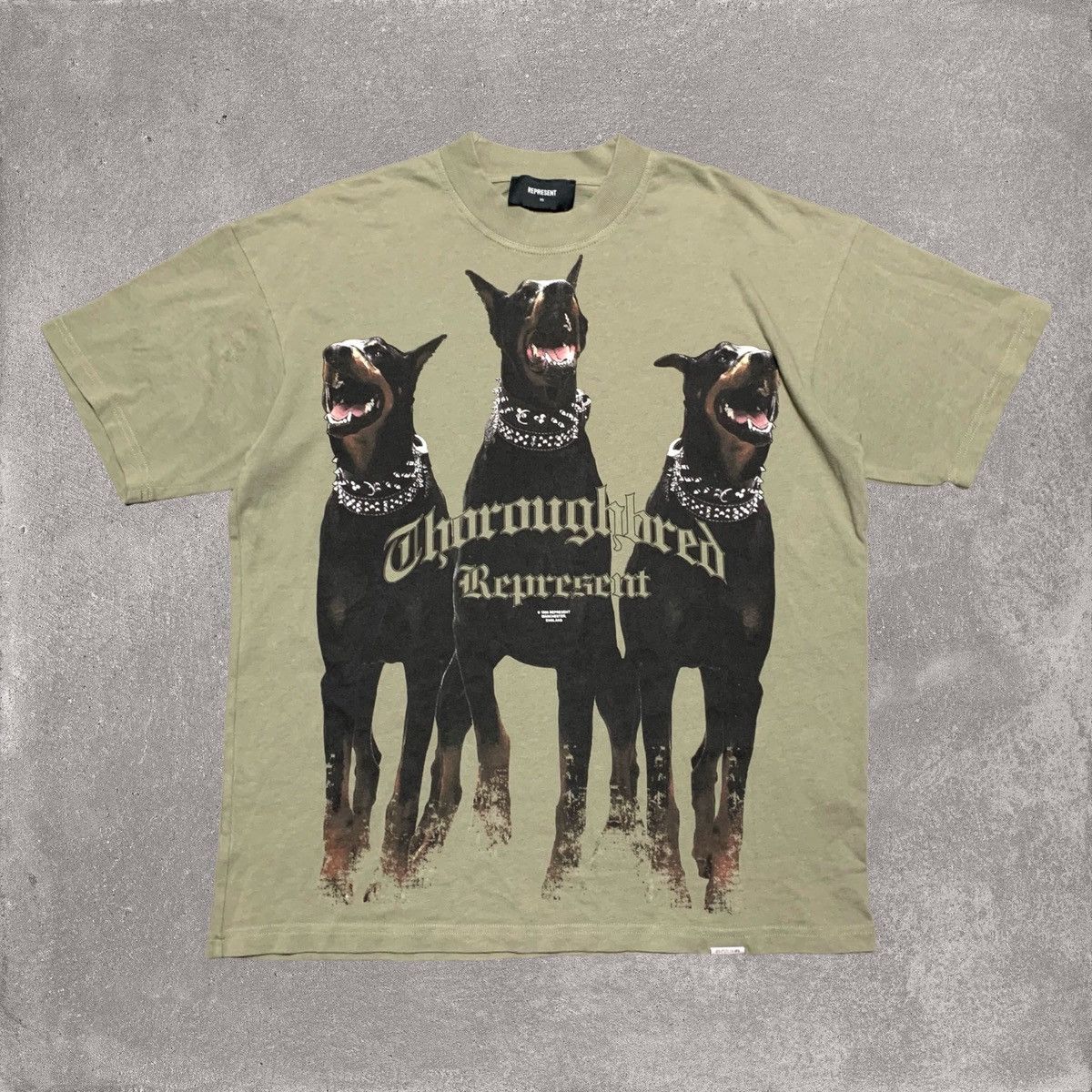Represent Clo. Represent XS Thoroughbred Dog Khaki Green Tee Size US XS / EU 42 / 0 - 1 Thumbnail