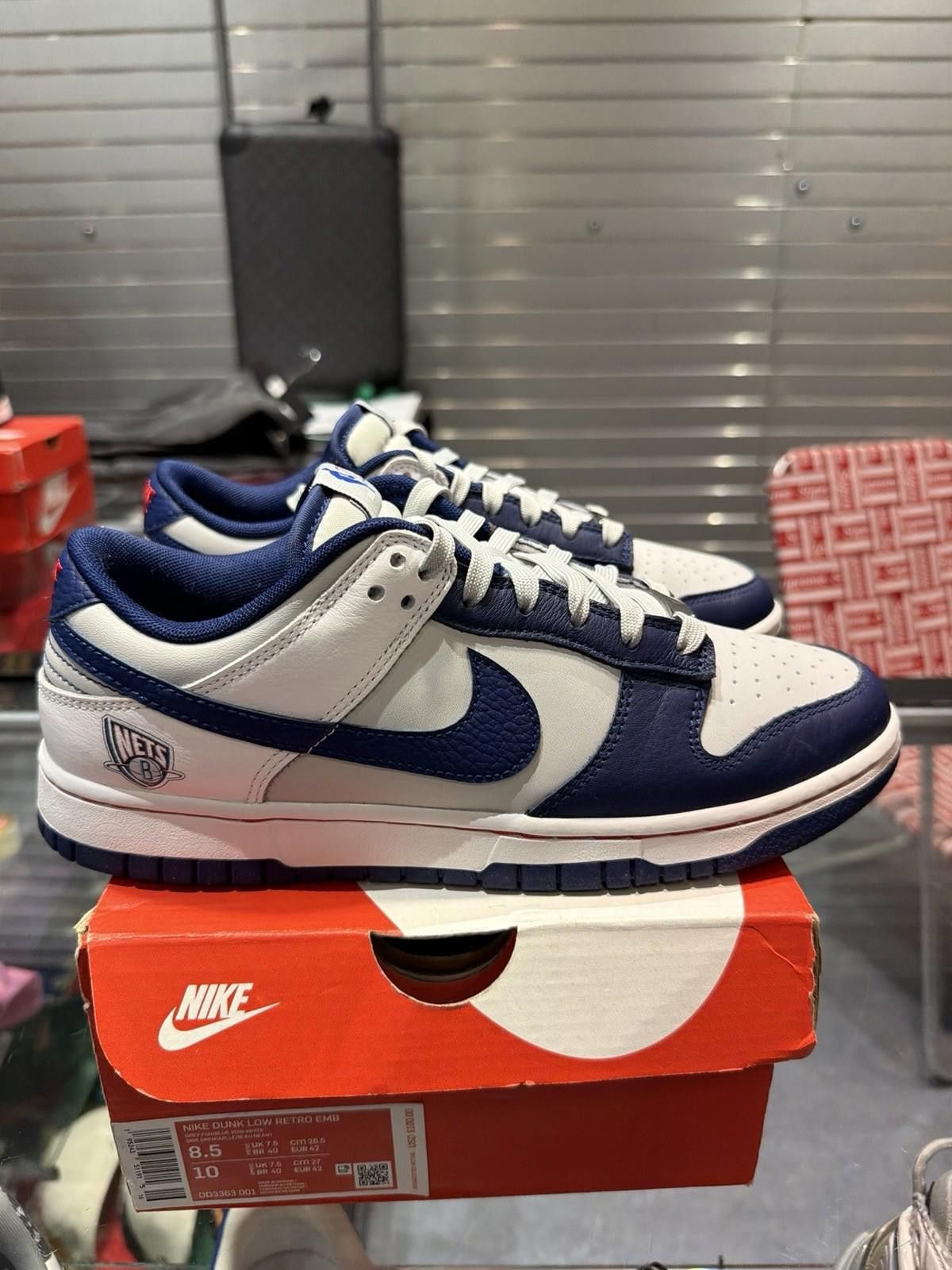 Nike Size 8.5 - Nike Dunk Low EMB x NBA 75th Anniversary Size US 8.5 / EU 41-42 - 1 Thumbnail
