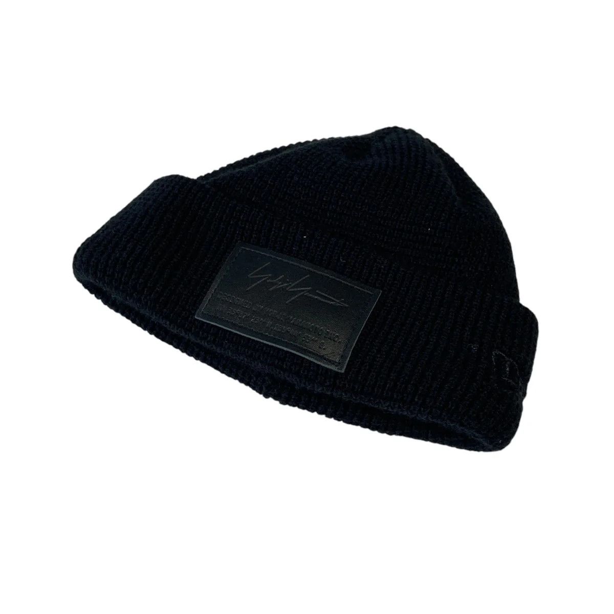 Yohji Yamamoto New Era YOHJI YAMAMOTO LEATHER PATCH knit hat Size ONE SIZE - 1 Thumbnail