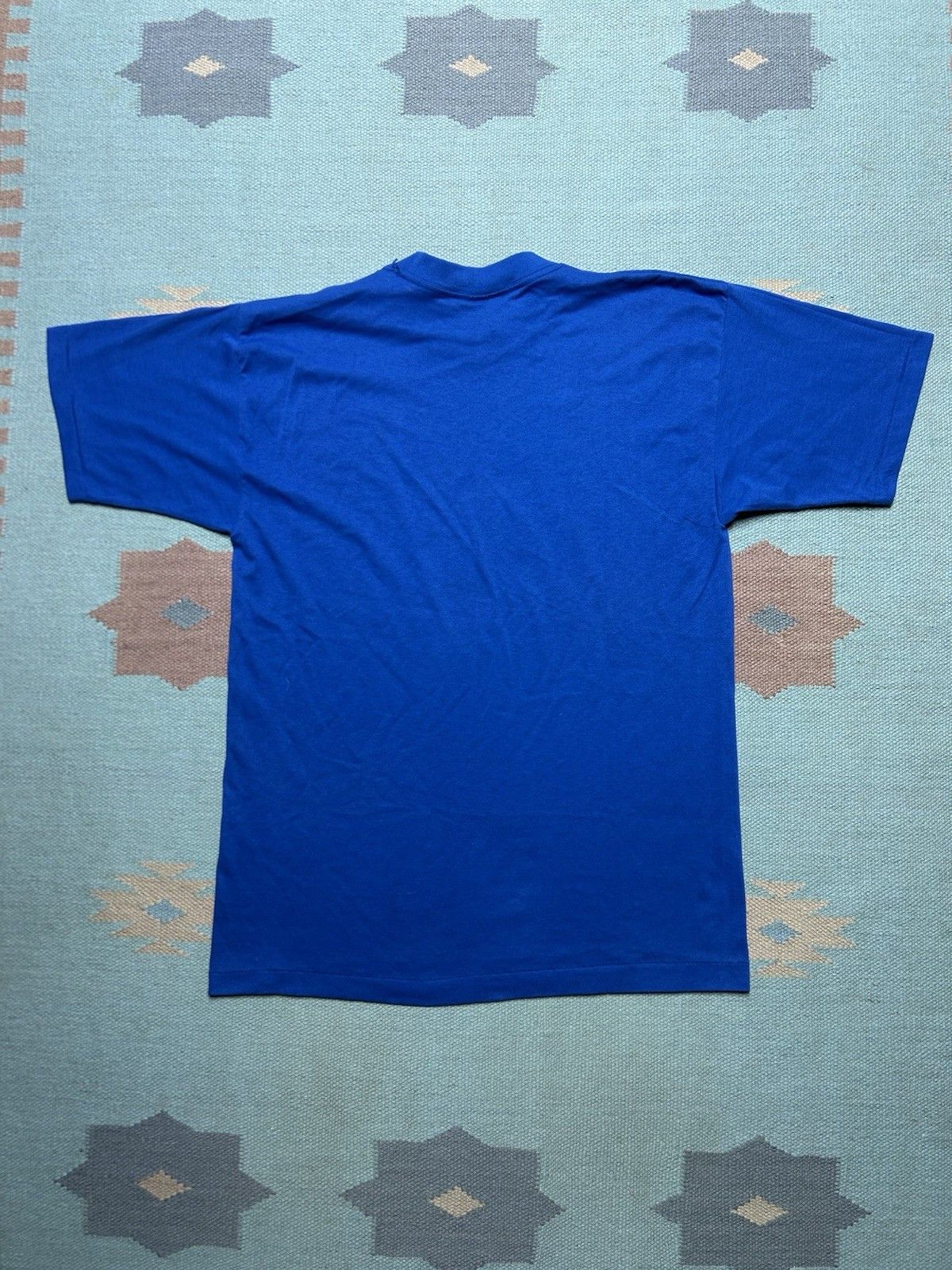 Vintage 80s blank t shirt single stitch poly cotton sportswear L/XL Size US L / EU 52-54 / 3 - 6 Thumbnail