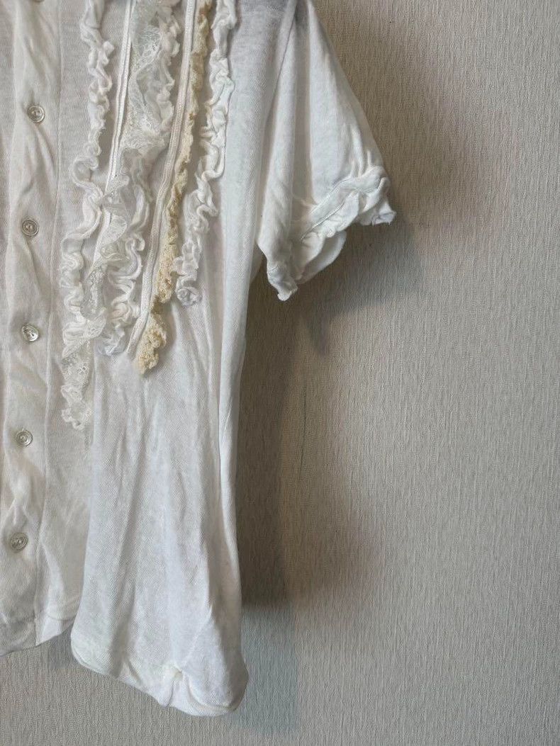 Comme des Garcons Comme Des Garcons Ruffled Round Neck Short Sleeve Top Size S / US 4 / IT 40 - 3 Thumbnail