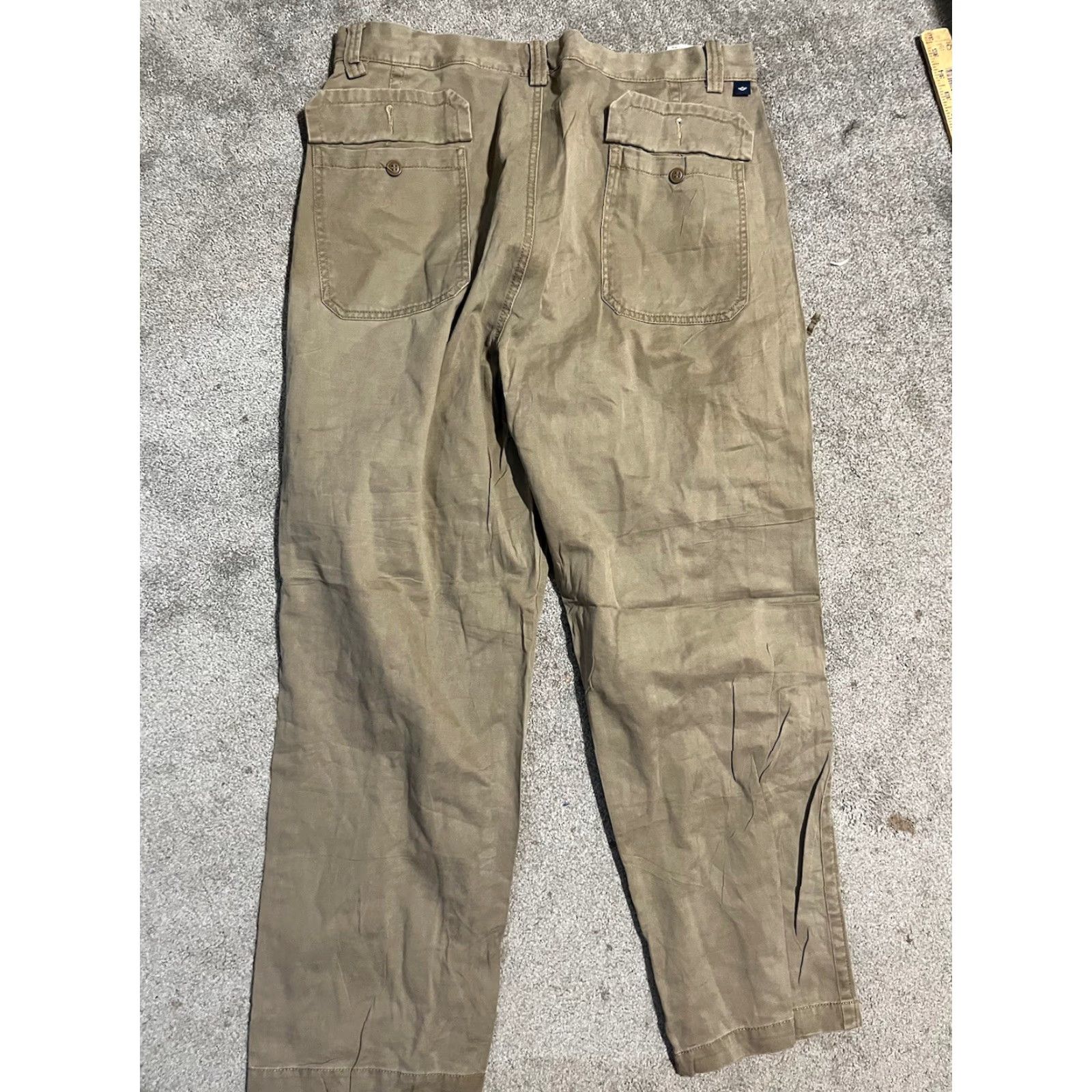 Dockers DOCKERS Chinos Pants Flat Front 36x30 Brown Solid Rear Flat Pockets Men Kept Classic Fit 100% Cotton D3 Size US 36 / EU 52 - 3 Thumbnail