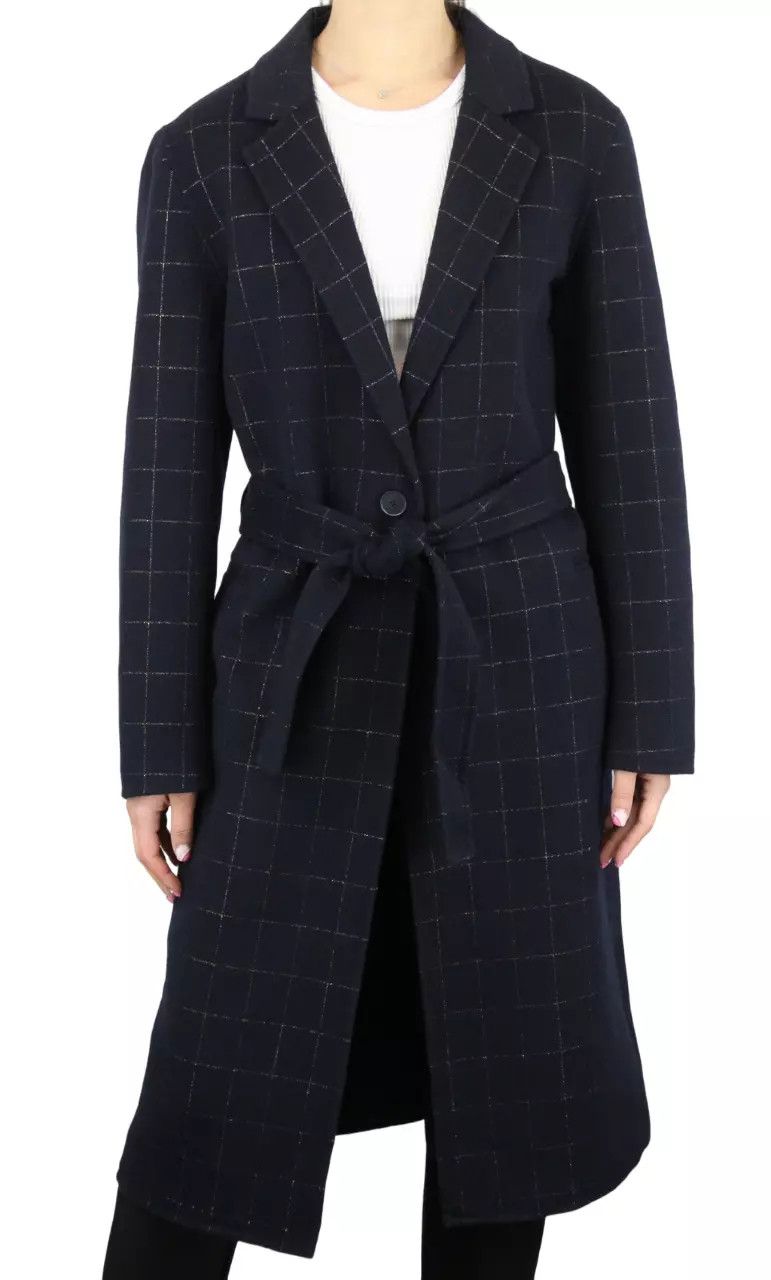 Sandro SANDRO Antho Coat Women's (EU) 40 Long Wool Blend Belted Size L / US 10 / IT 46 - 1 Thumbnail