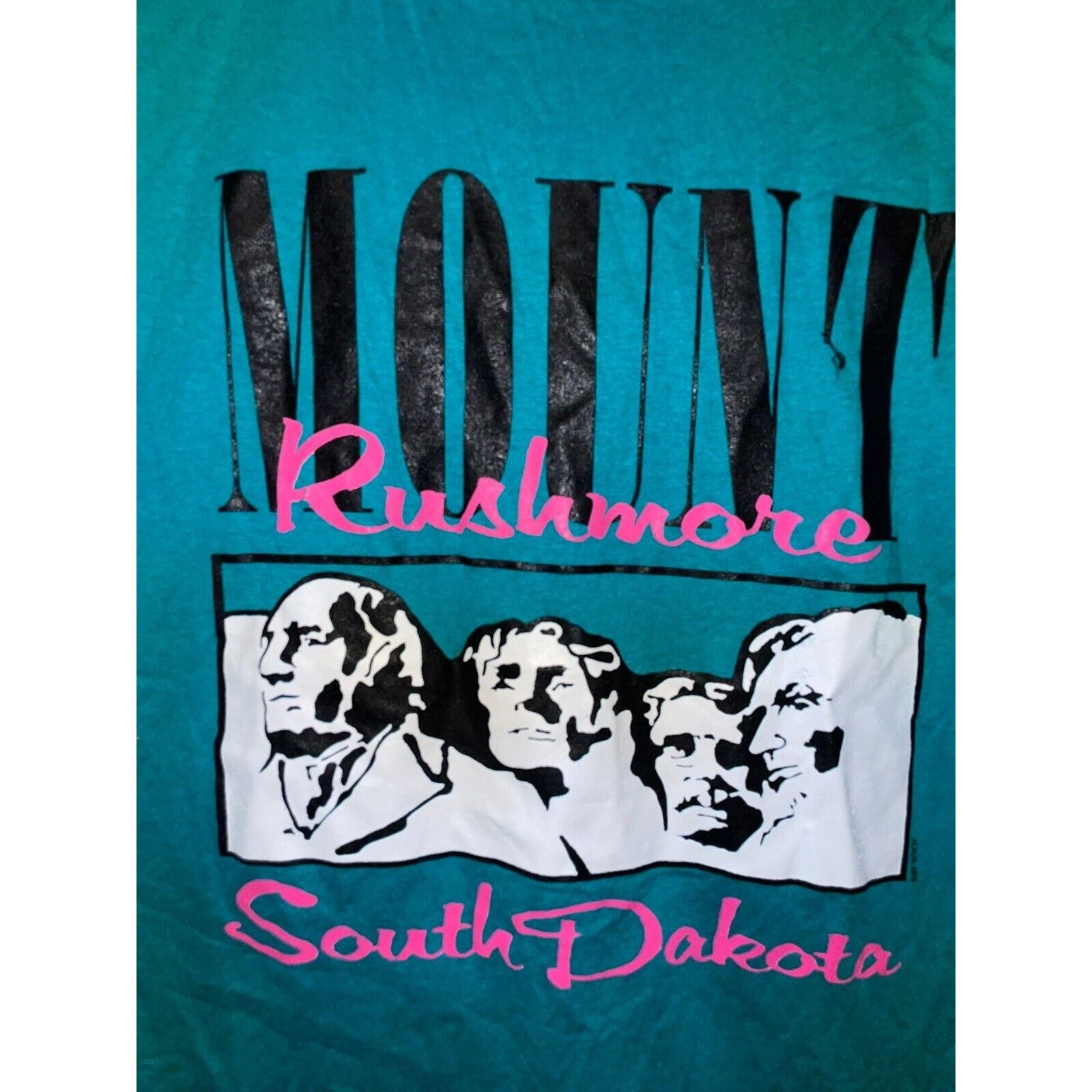 Jerzees Vintage Mount Rushmore Shirt South Dakota Yellowstone Tee M Size US M / EU 48-50 / 2 - 2 Thumbnail