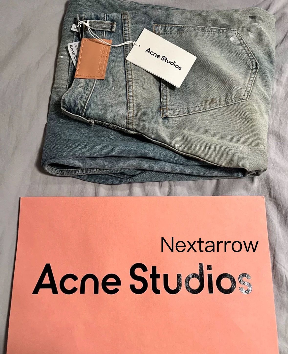 Acne Studios Acne studios Blue old printed jeans 2412-Nextarrow Size US 36 / EU 52 - 2 Thumbnail