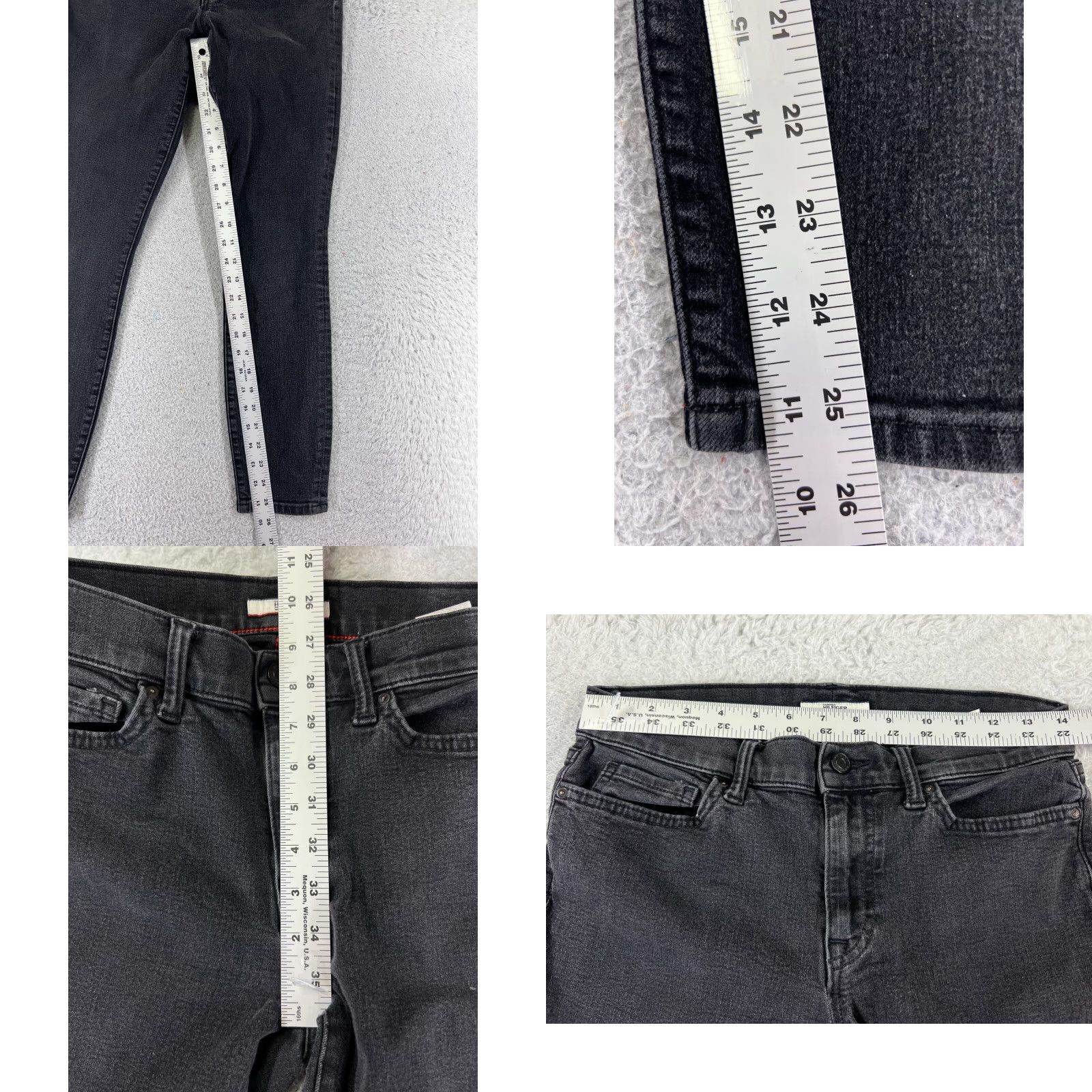 Tommy Hilfiger Tommy Hilfiger Jeans Womens 6 Black Denim Slim Tapered Mid Rise 25x26 Womens Size 28" / US 6 / IT 42 - 8 Thumbnail