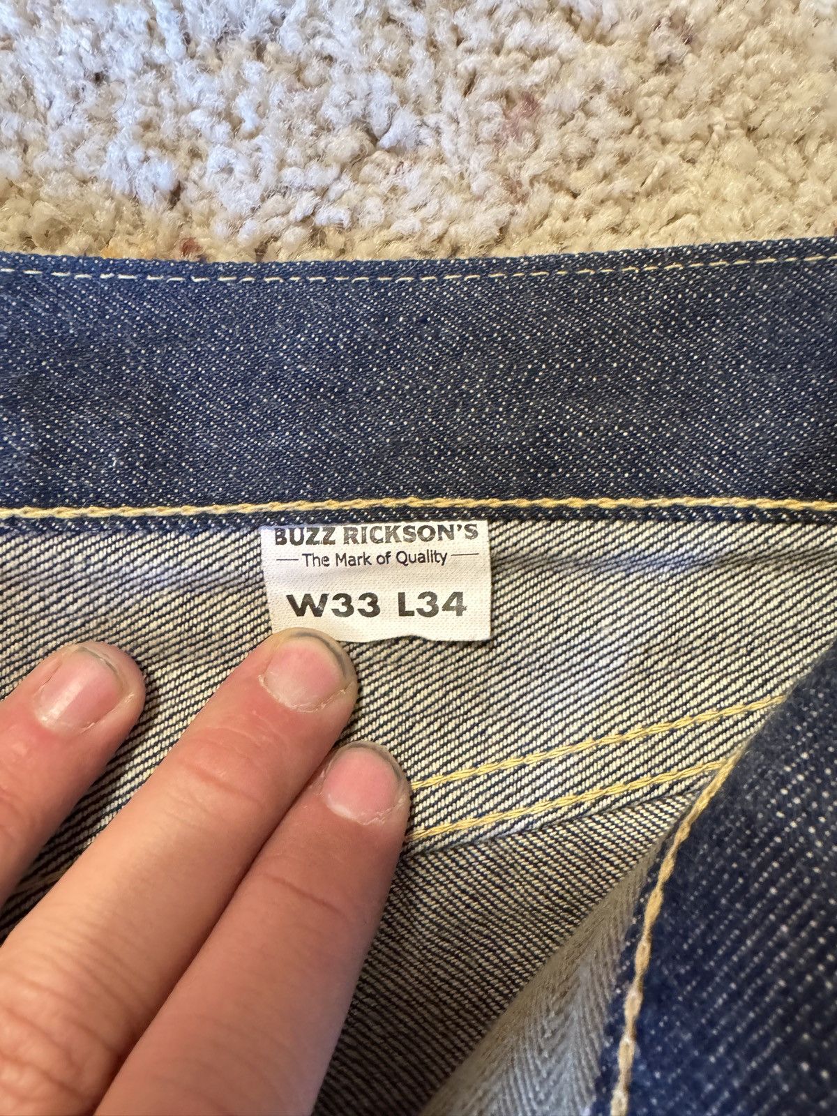 Buzz Rickson's Raw denim jeans Size US 33 - 4 Thumbnail