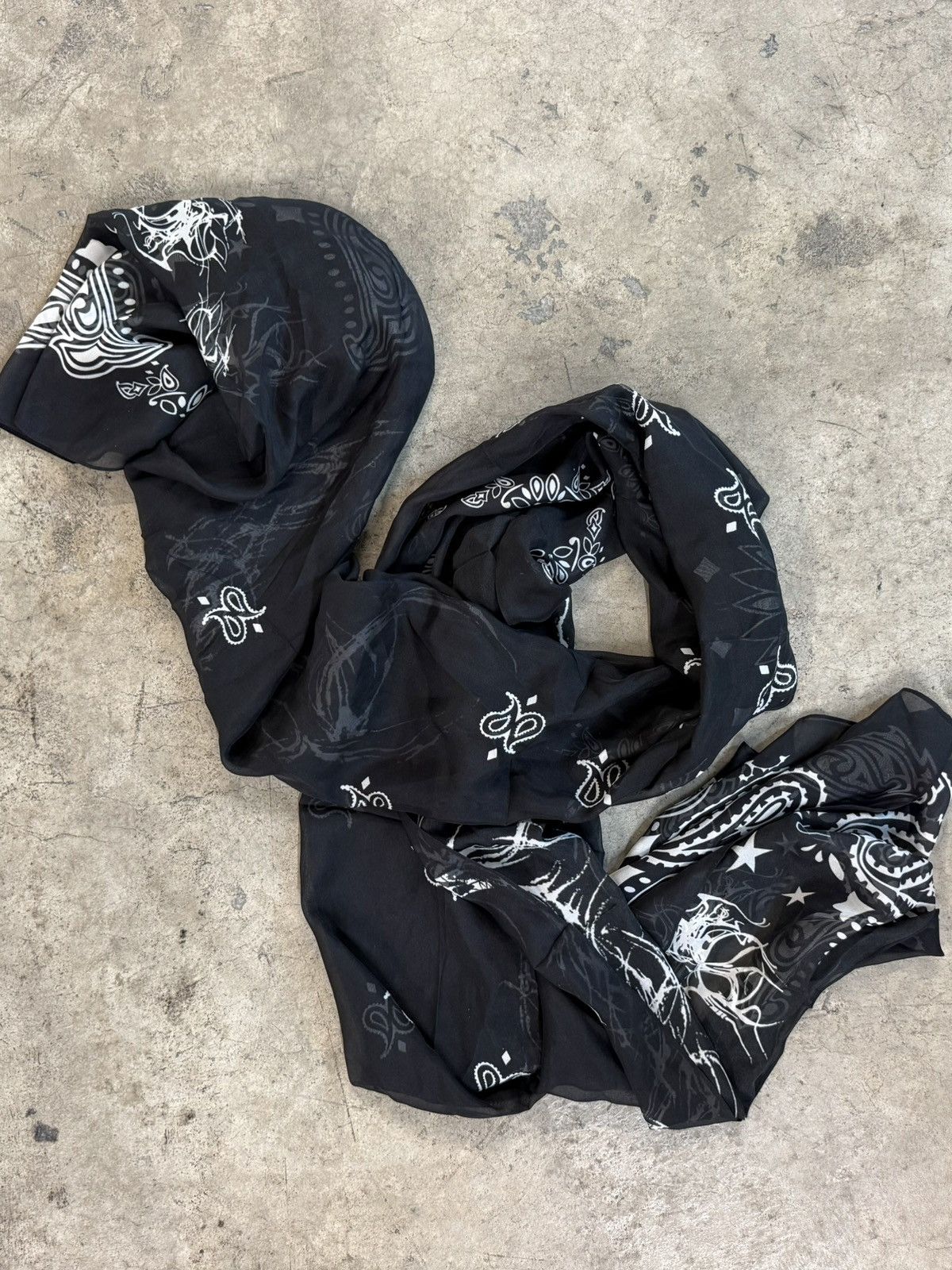 ALEXANDER DIGENOVA Alexander Digenova Black Silk Bandana Size ONE SIZE - 1 Thumbnail