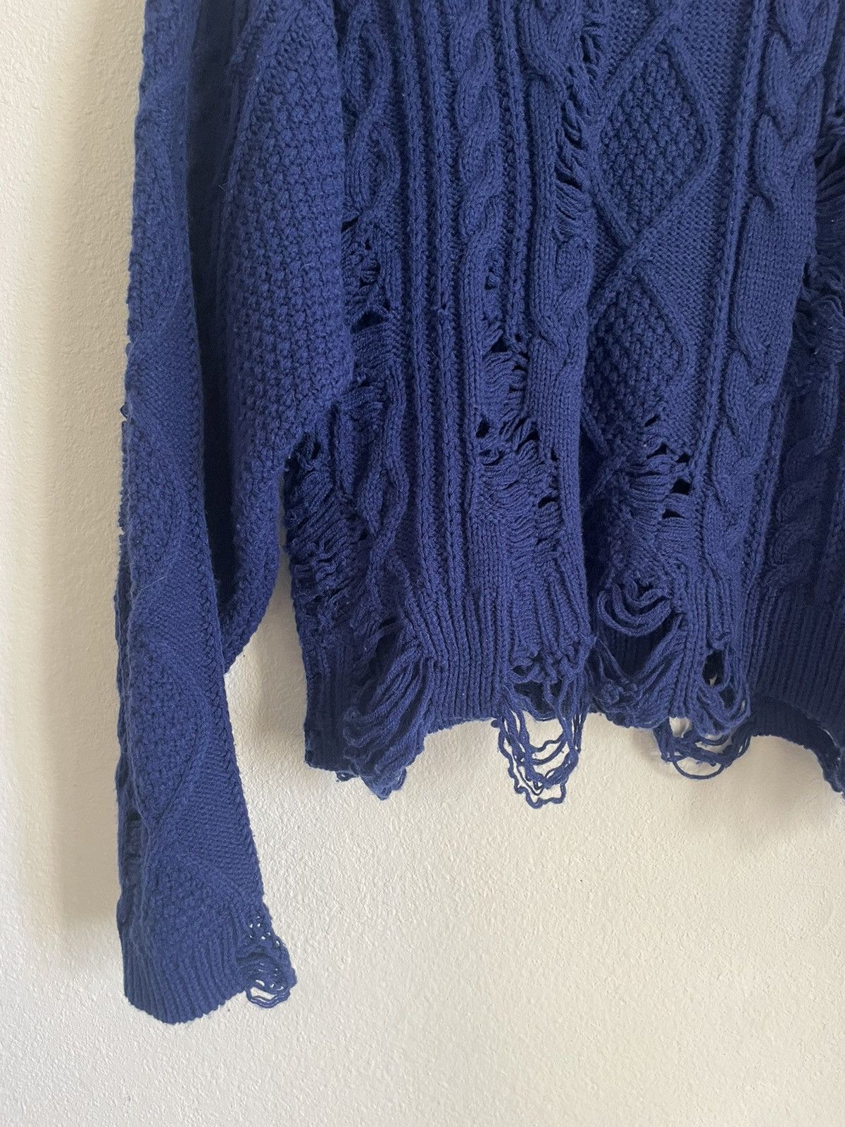 Maison MIHARA YASUHIRO Mihara Yasuhiro Distressed Sweater Size M / US 6-8 / IT 42-44 - 3 Thumbnail