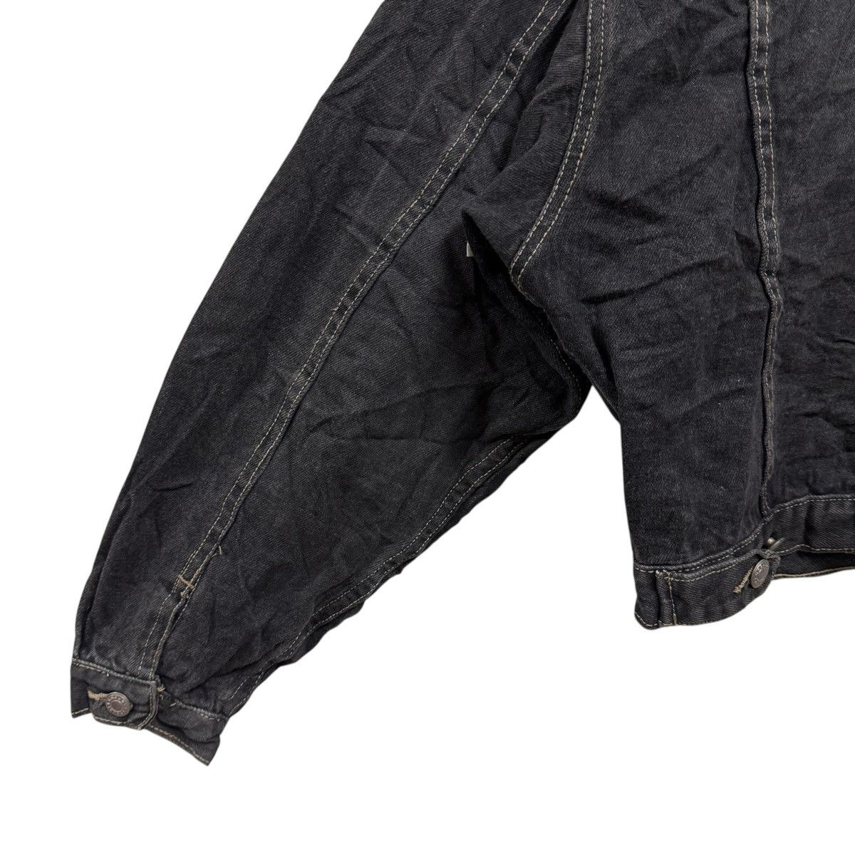 Japanese Brand Cotton Blue Cropped Denim Trucker Jacket Size US M / EU 48-50 / 2 - 8 Thumbnail