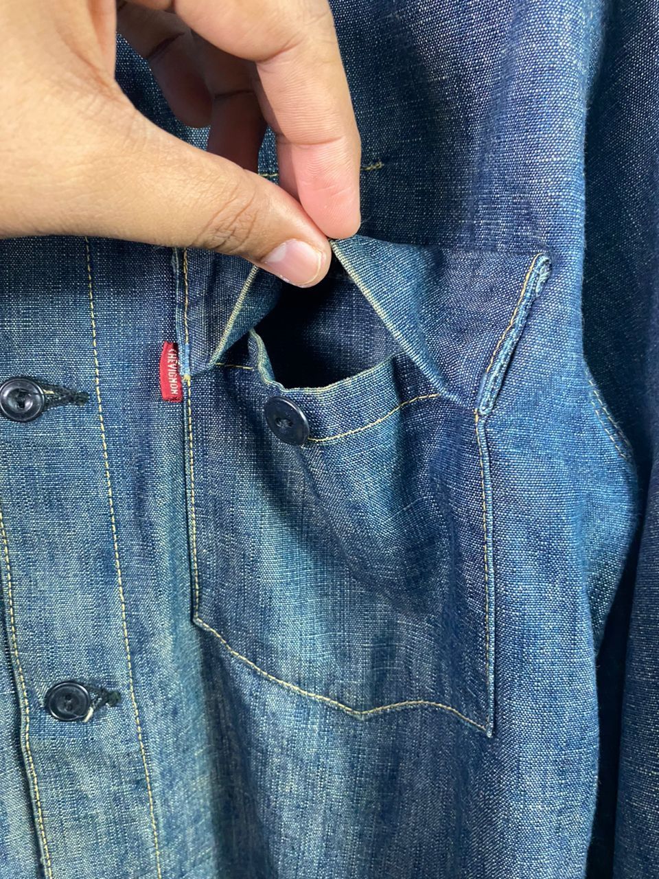 Chevignon × Vintage Chevignon Denim Shirt Single Pocket Size US M / EU 48-50 / 2 - 8 Thumbnail