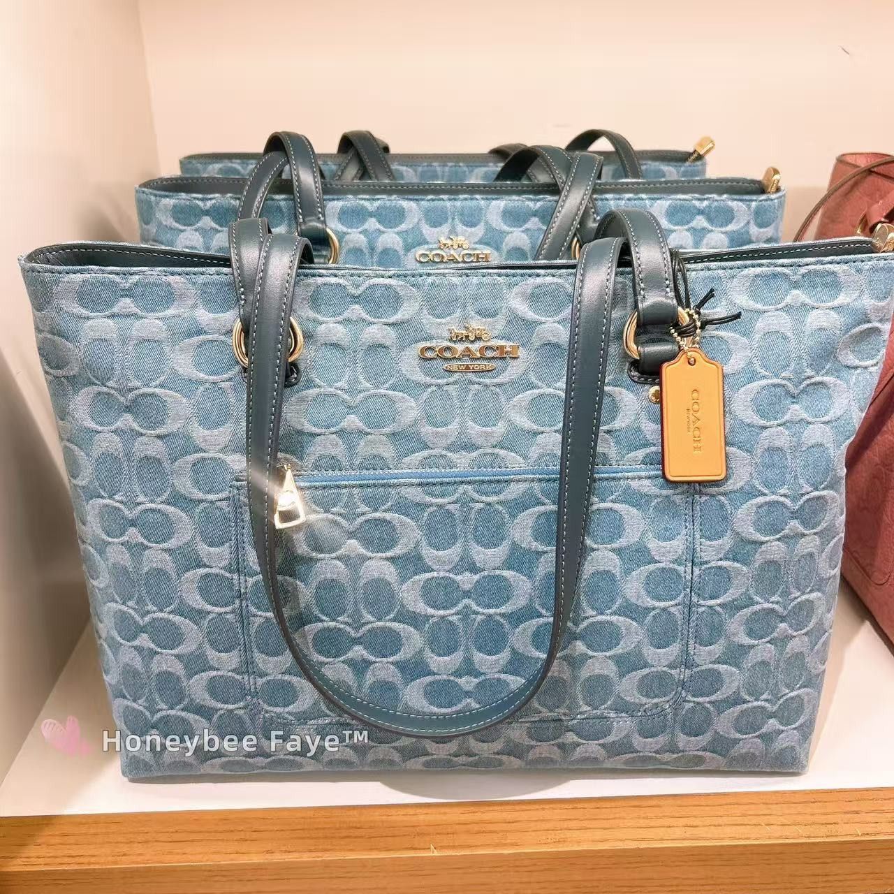 Coach Station Tote Bag In Signature Denim CDB88 Size ONE SIZE - 2 Thumbnail