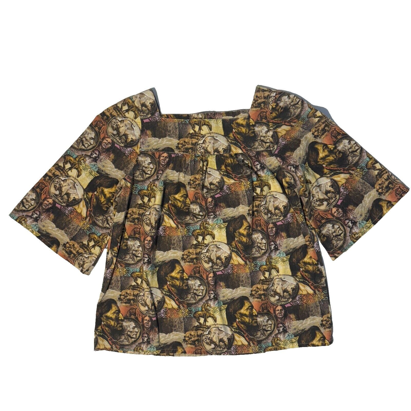 Other Buffalo Nickel Indian Head Womens Blouse Top Samll S Square Size S / US 4 / IT 40 - 1 Thumbnail