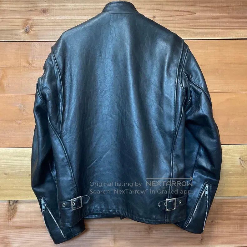 Schott Schott Straight stand-up collar leather jacket, classic st Size US M / EU 48-50 / 2 - 2 Thumbnail