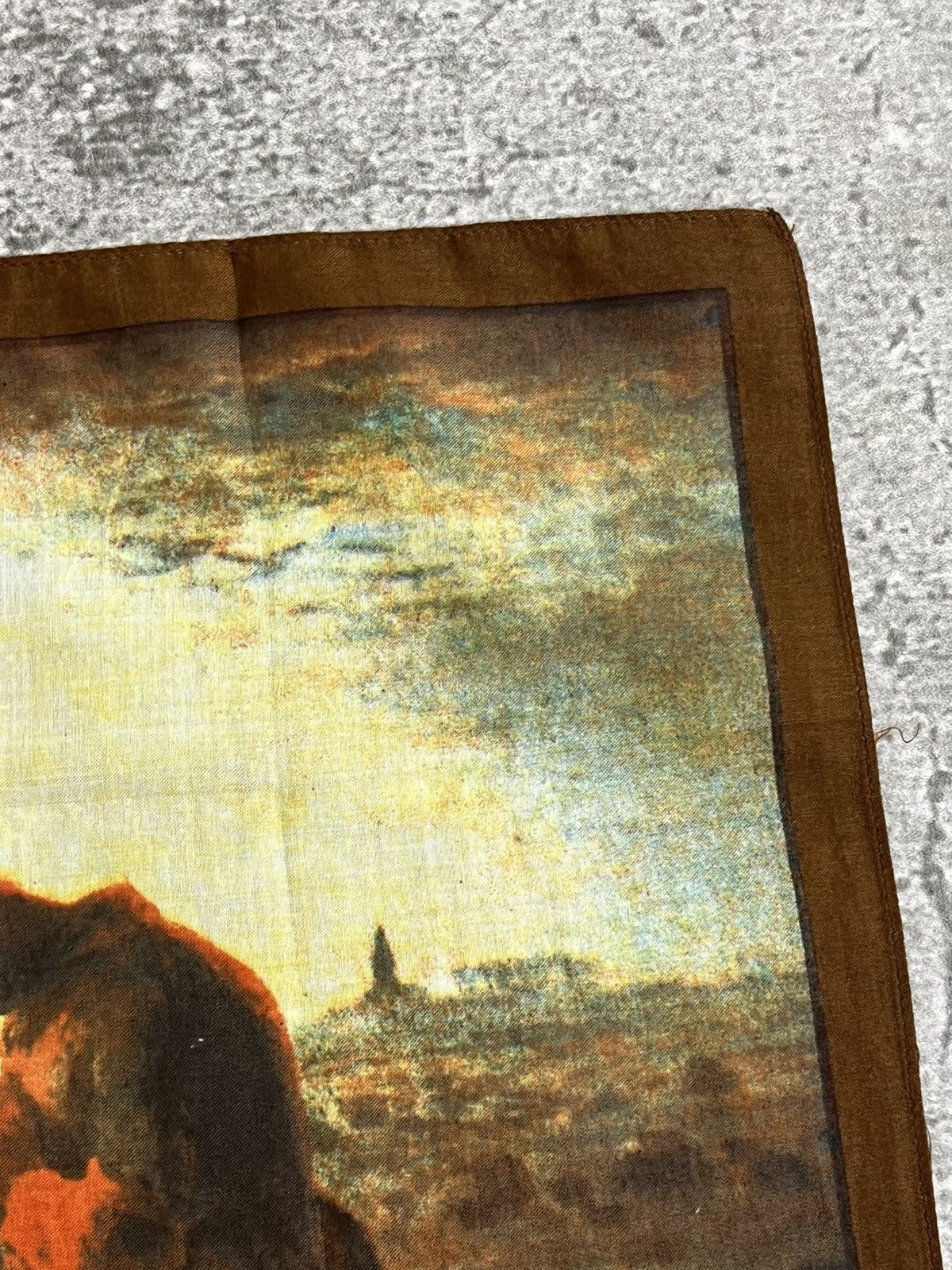 Vintage Vintage Jean-Francois Millet The Angelus Handkerchief Size ONE SIZE - 3 Thumbnail