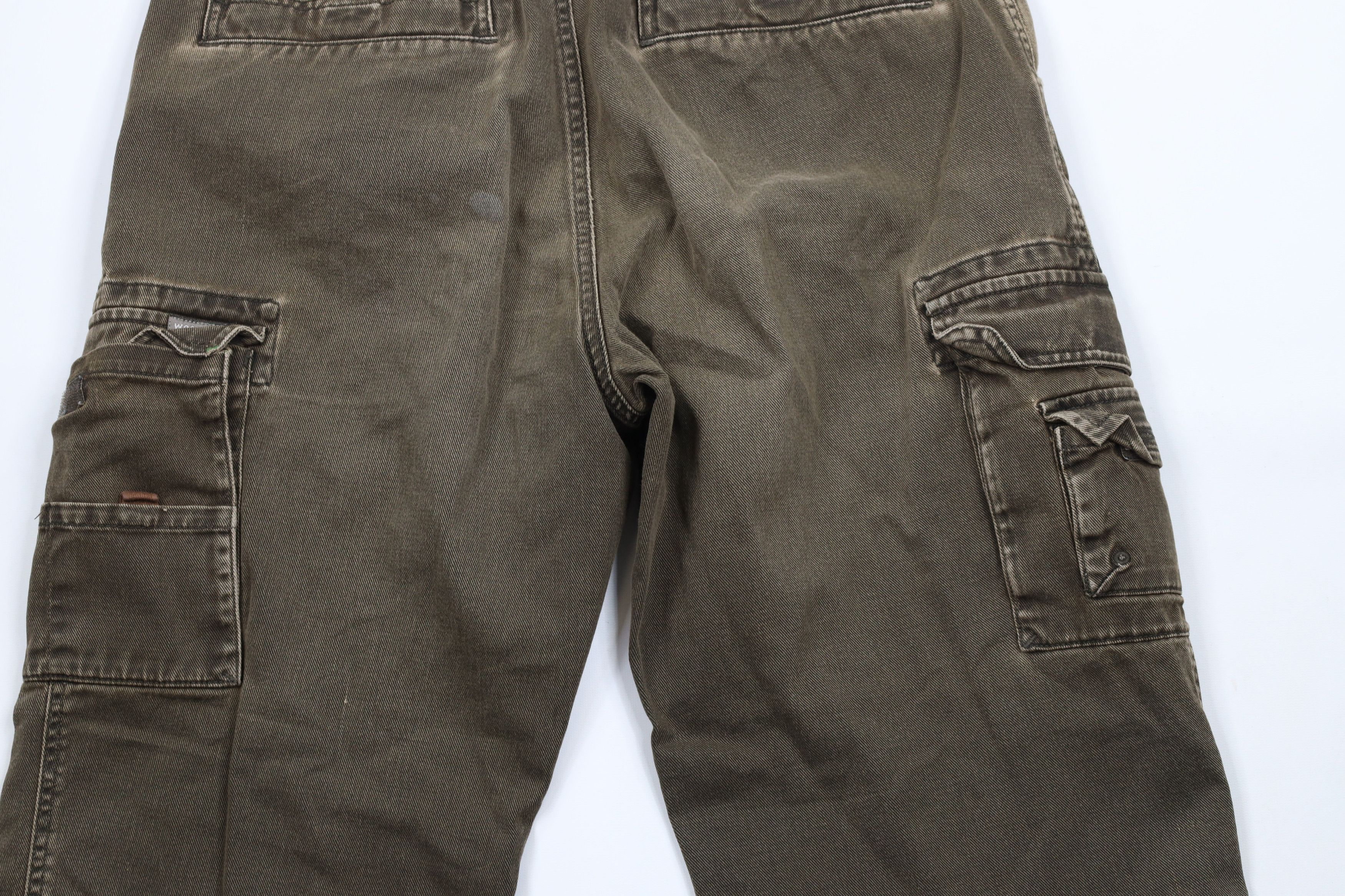 Vintage × Woolrich Woolen Mills Vintage 90s Woolrich Wide Leg Denim Cargo Jeans Pants Brown Size US 34 / EU 50 - 12 Thumbnail
