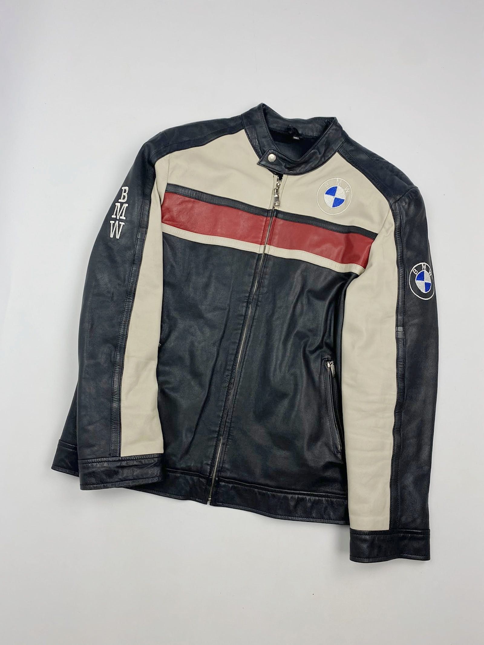 BMW RARE BMW LEATHER JACKET ORIGINAL COWHIDE LEATHER Size US L / EU 52-54 / 3 - 1 Thumbnail