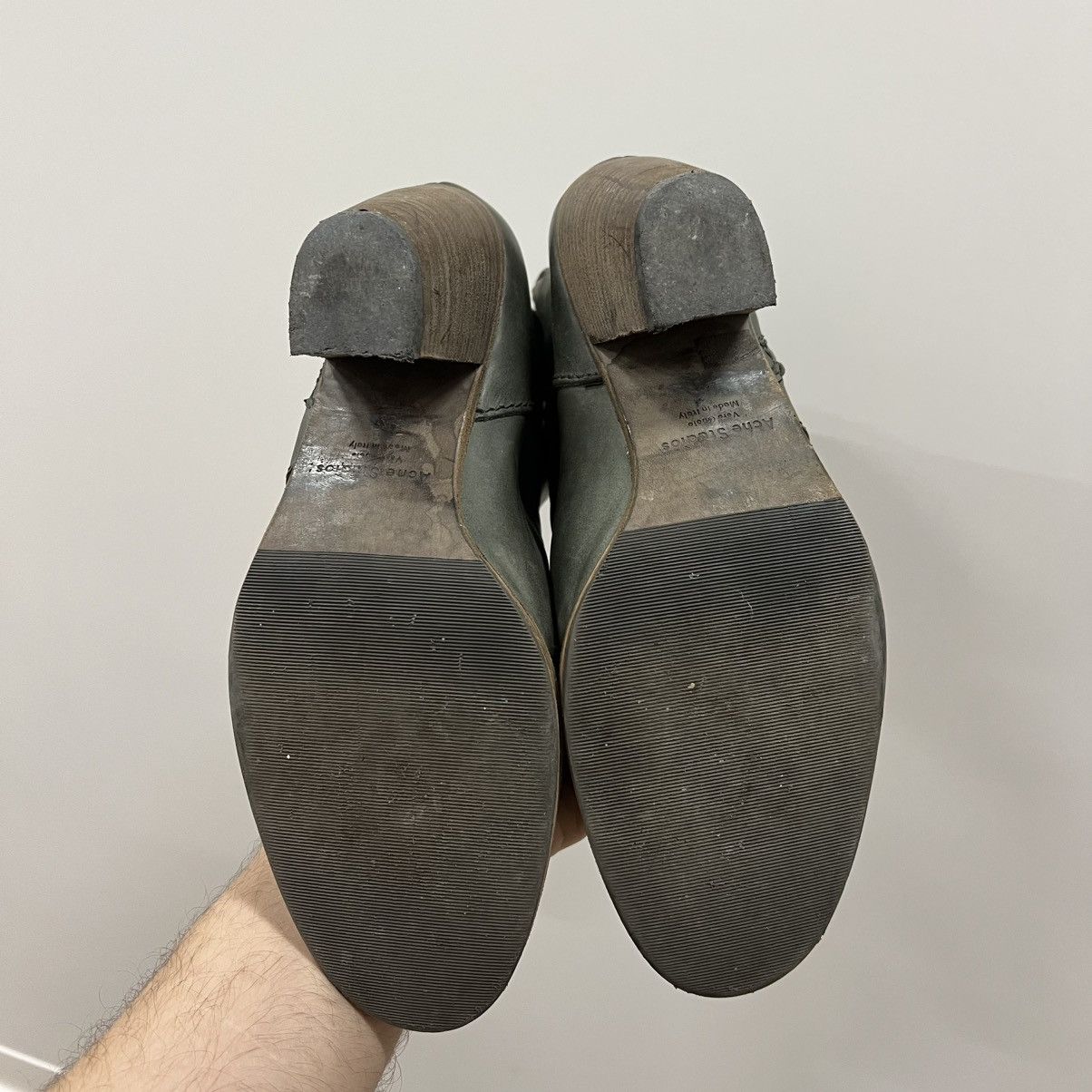 Acne Studios Acne Studios Ankle Boots Shearling Lined Pistol Olive Heels Size US 9 / IT 39 - 9 Thumbnail