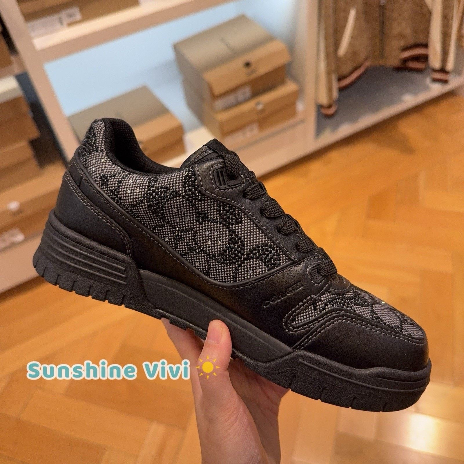 Coach NEW Limited Coach Woman Soho Sneaker Crystal CDE26 Black us6 Size US 6 / IT 36 - 3 Thumbnail
