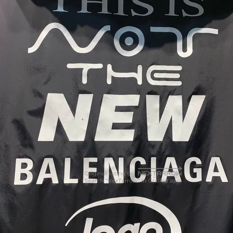 Balenciaga Balenciaga Black Printed Logo Zip-Up Jacket Size XS / US 0-2 / IT 36-38 - 9 Thumbnail